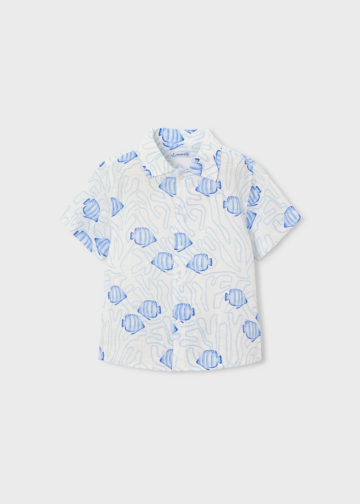 Mayoral Boys' Short-Sleeve Printed Shirt White