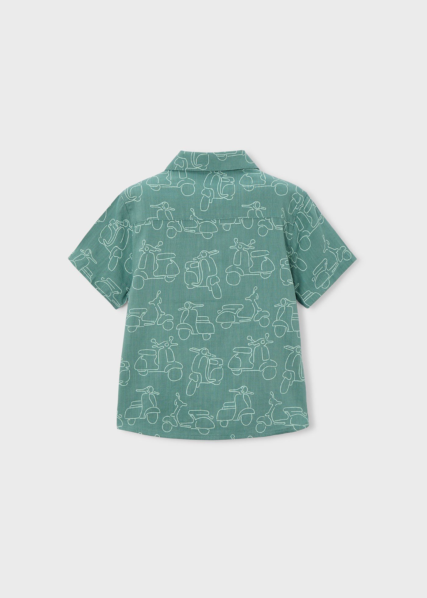 Mayoral Boys' Short-Sleeve Printed Shirt Green