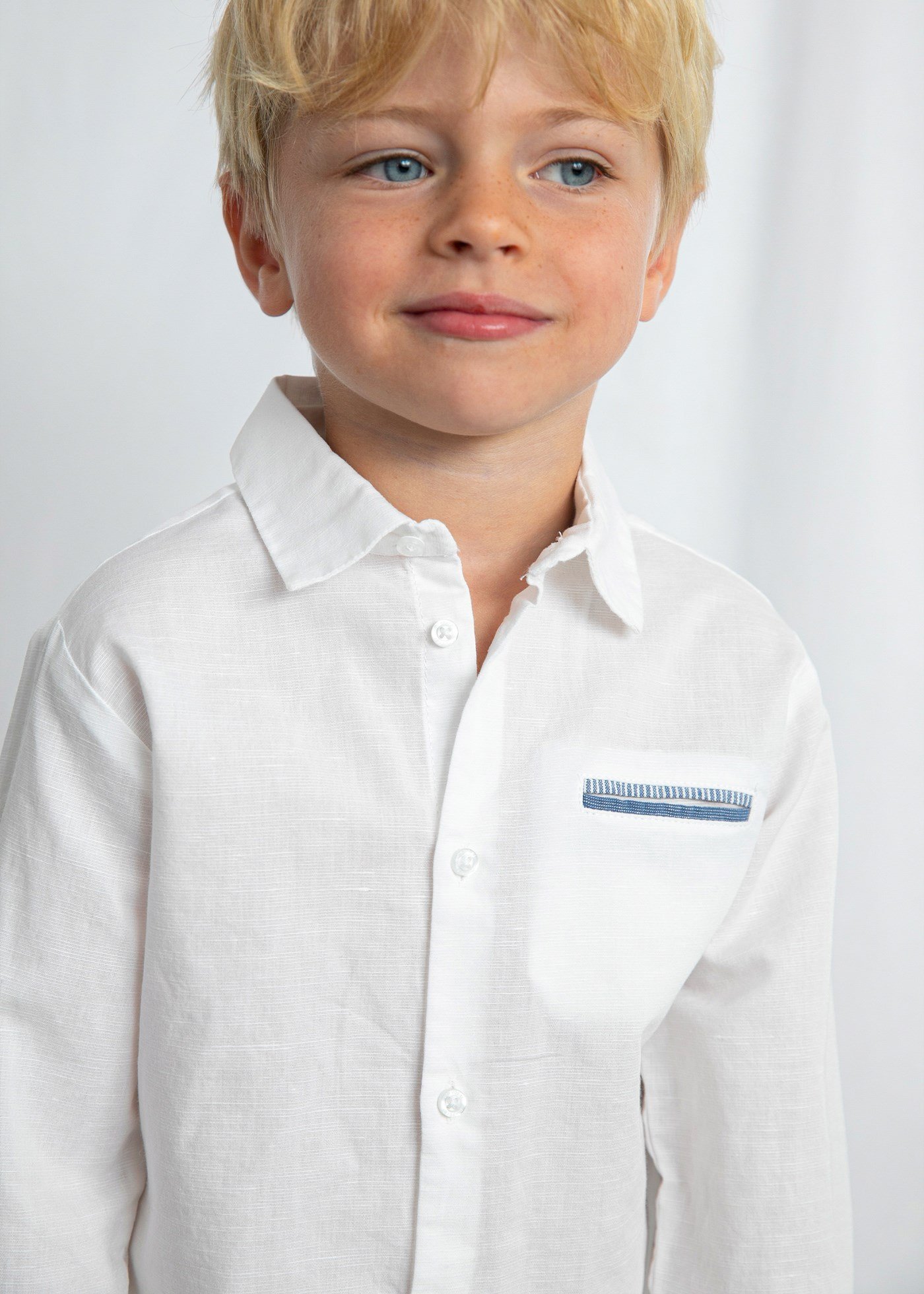 Mayoral Boys' Long-Sleeve Shirt White
