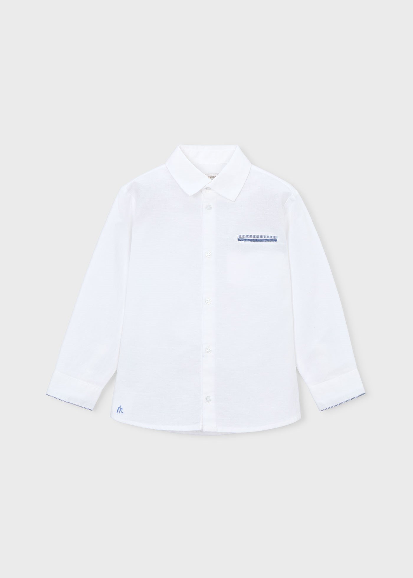 Mayoral Boys' Long-Sleeve Shirt White