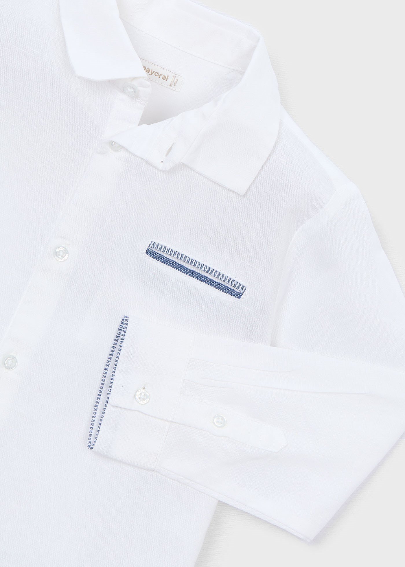 Mayoral Boys' Long-Sleeve Shirt White