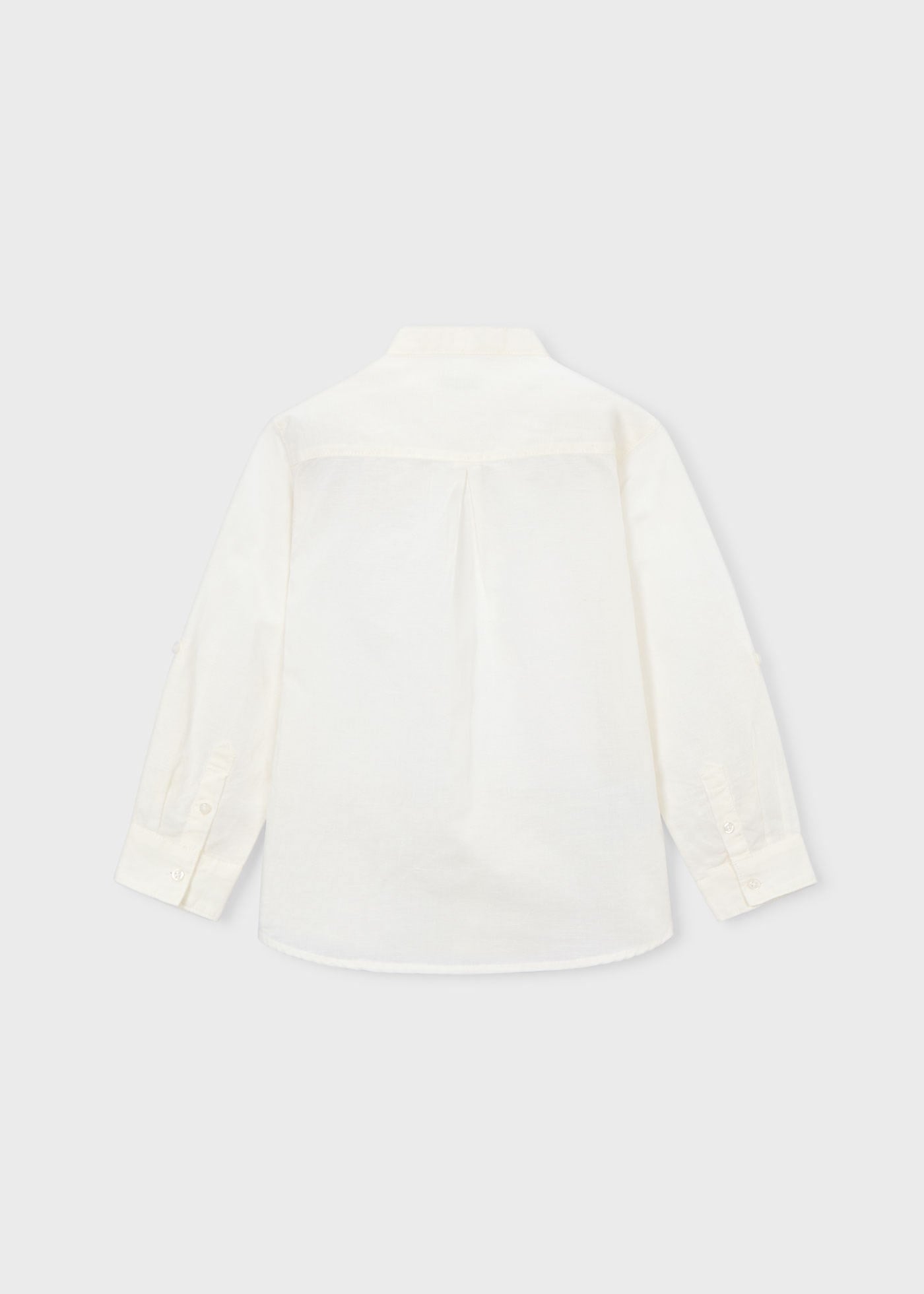 Mayoral Boys' Mandarin Collar Long-Sleeve Shirt Cream