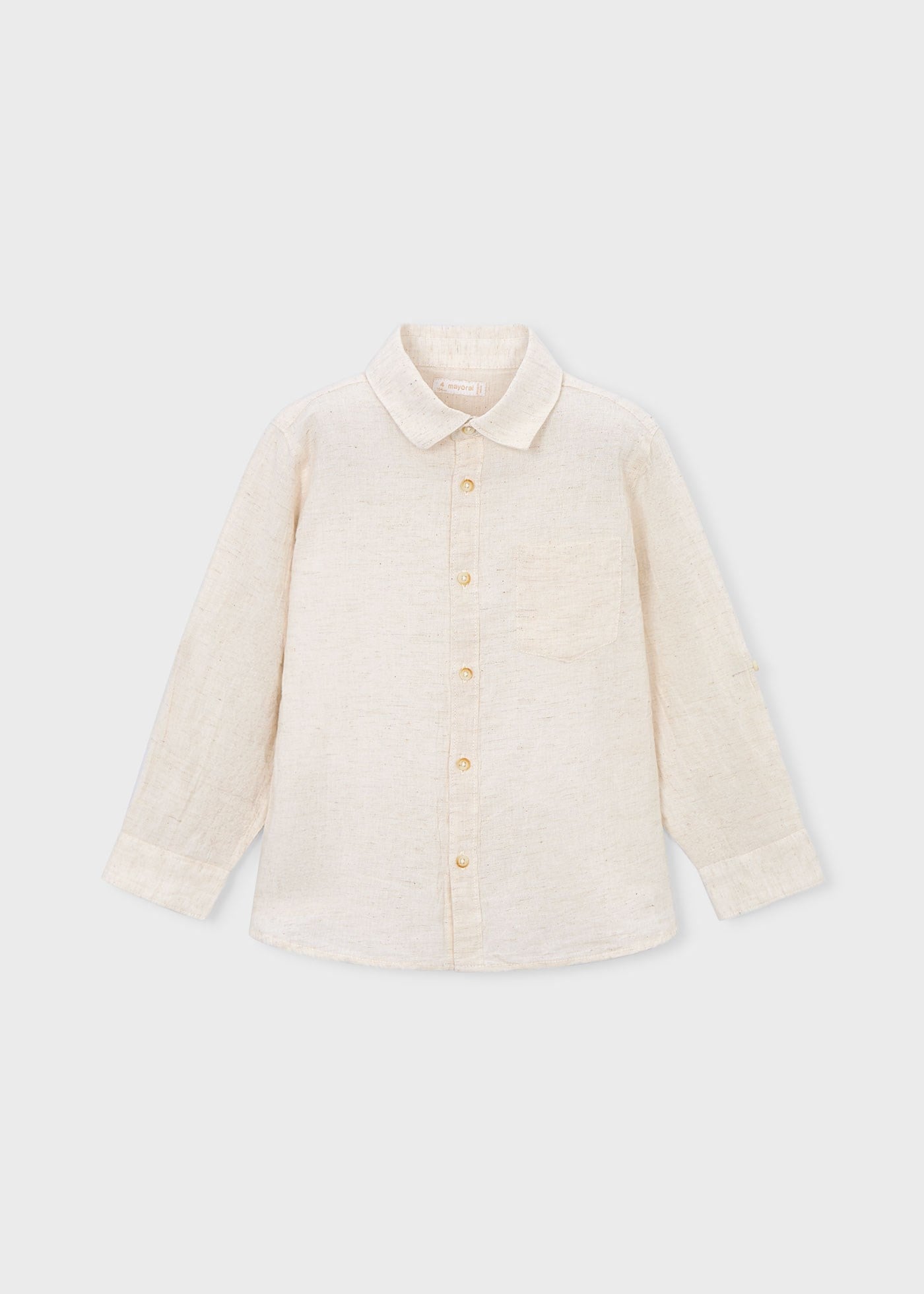 Mayoral Boys' Long-Sleeve Shirt Beige