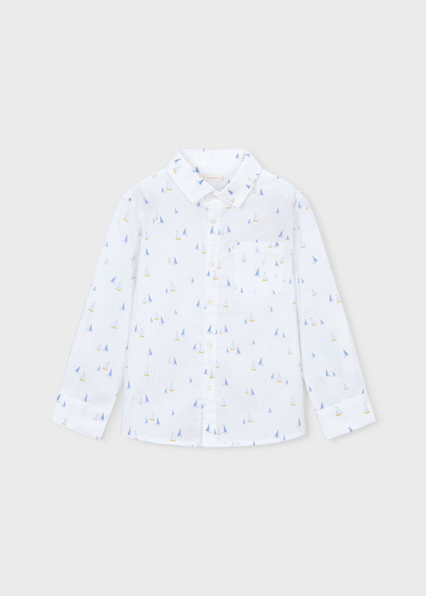 Mayoral Boys' Long-Sleeve Shirt White