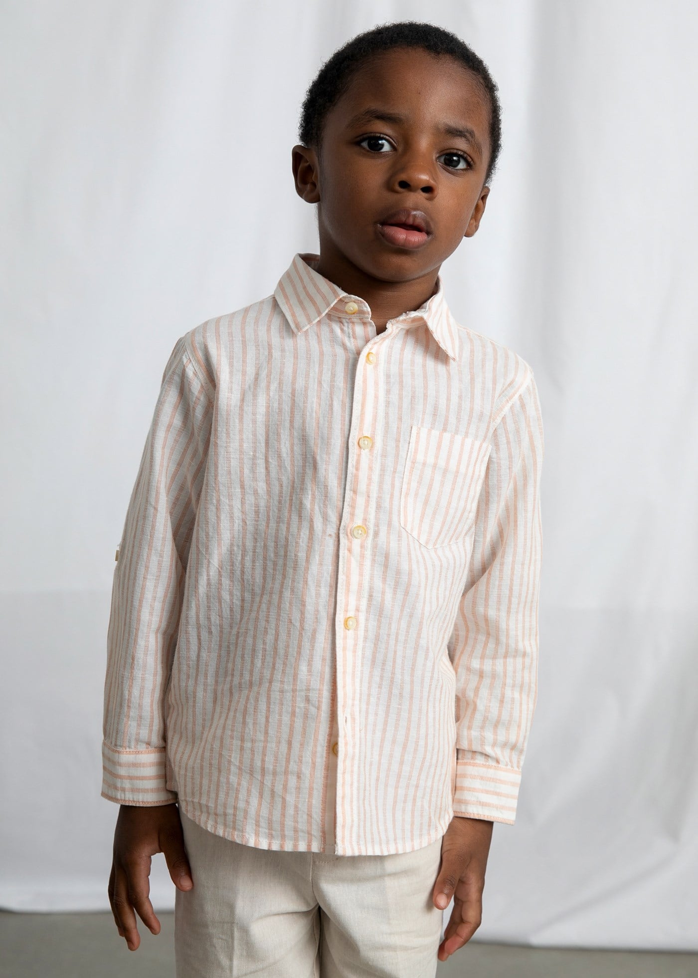 Mayoral Boys' Long-Sleeve Shirt Orange