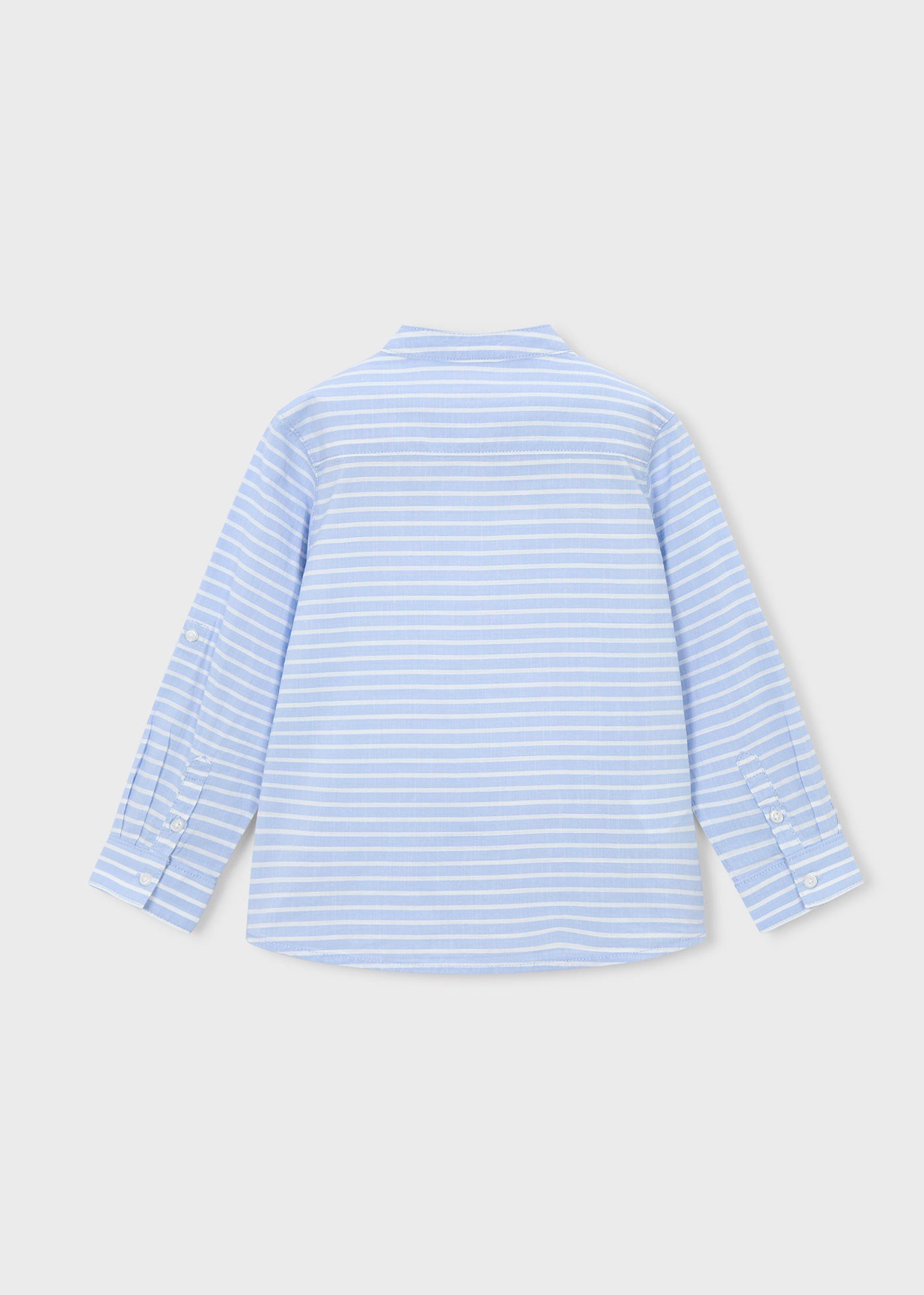 Mayoral Boys' Mandarin Collar Long-Sleeve Shirt Blue