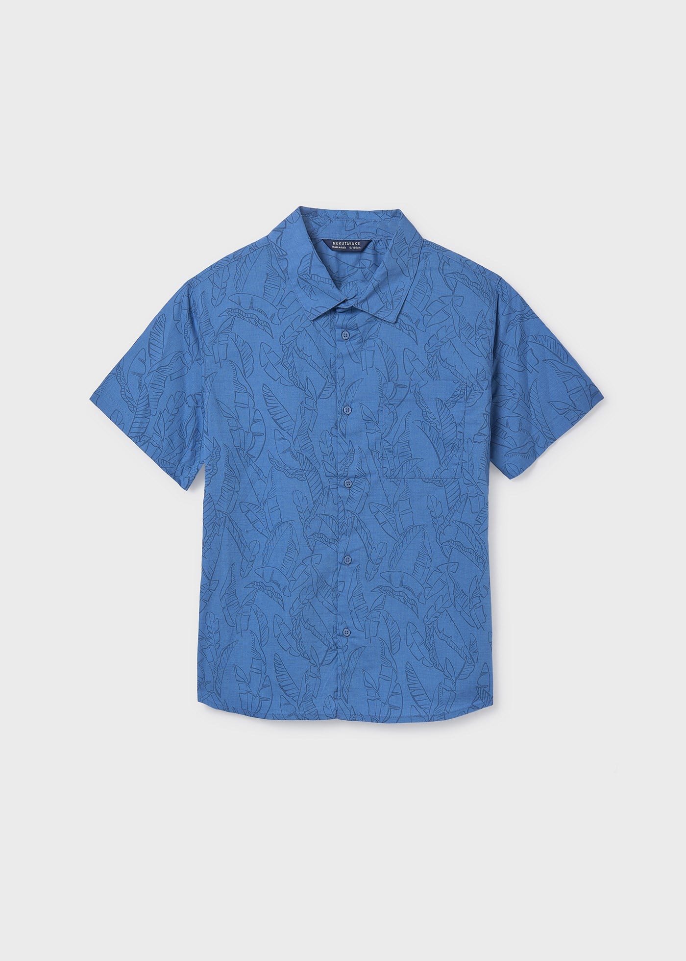 Mayoral Boys' Short-Sleeve Shirt Navy Blue