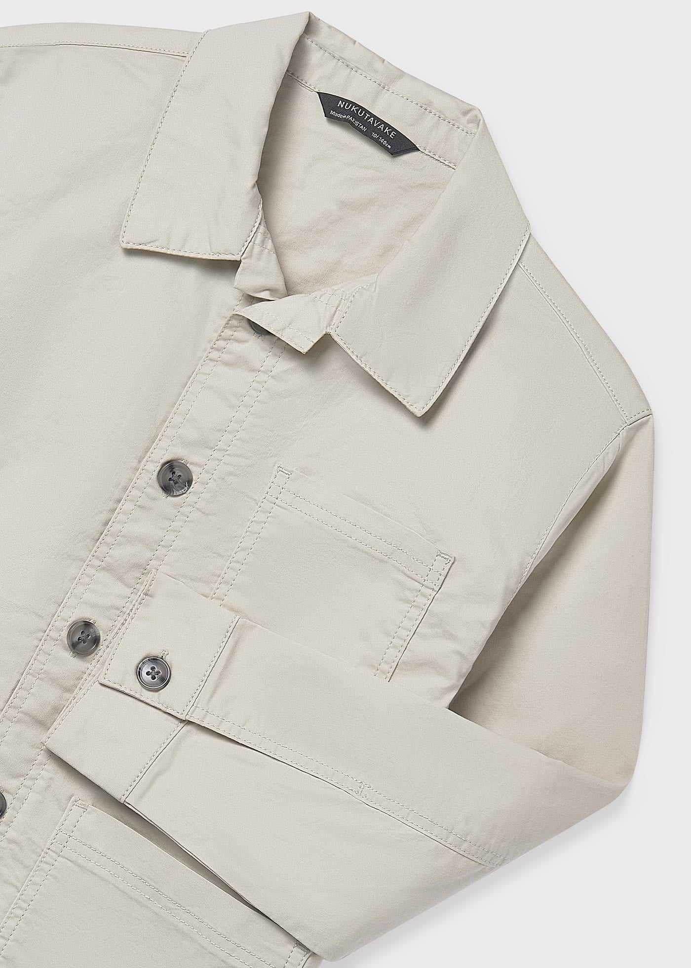 Mayoral Boys' Gabardine Shirt Beige