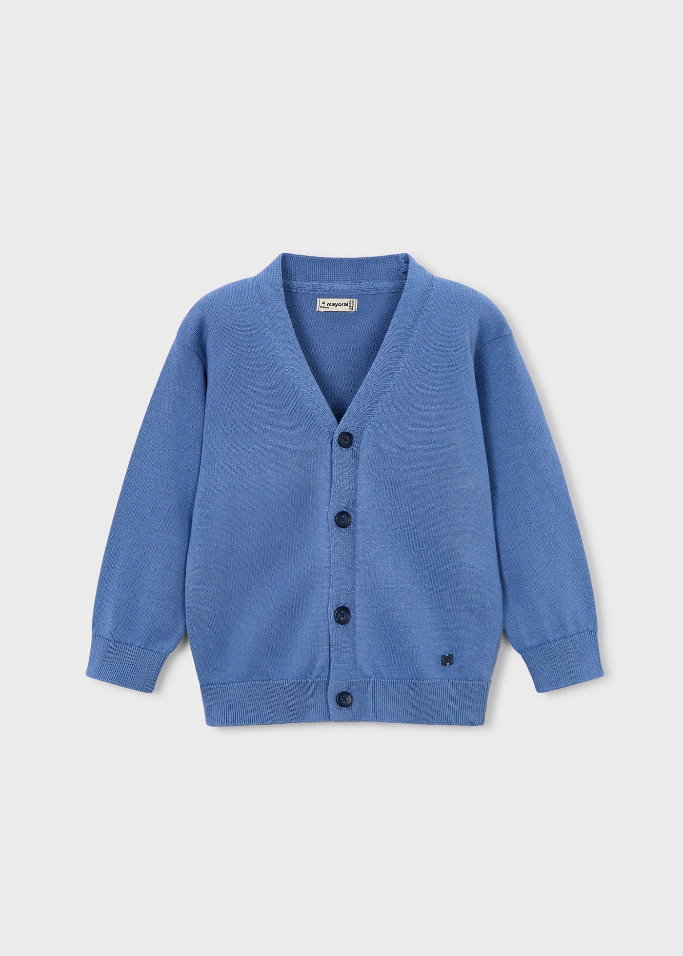 Mayoral Boys' Buttoned Mercerized Cardigan, Blue