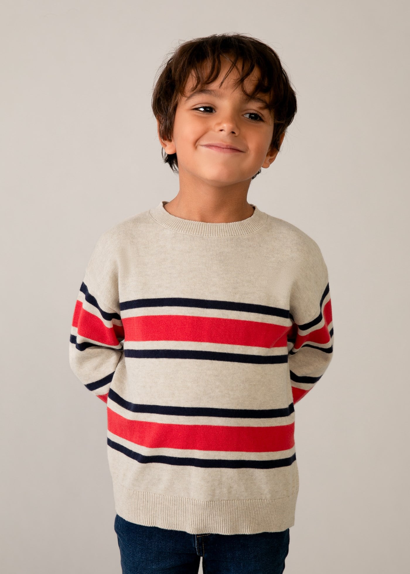 Mayoral Boys' Mercerized Sweater, Beige