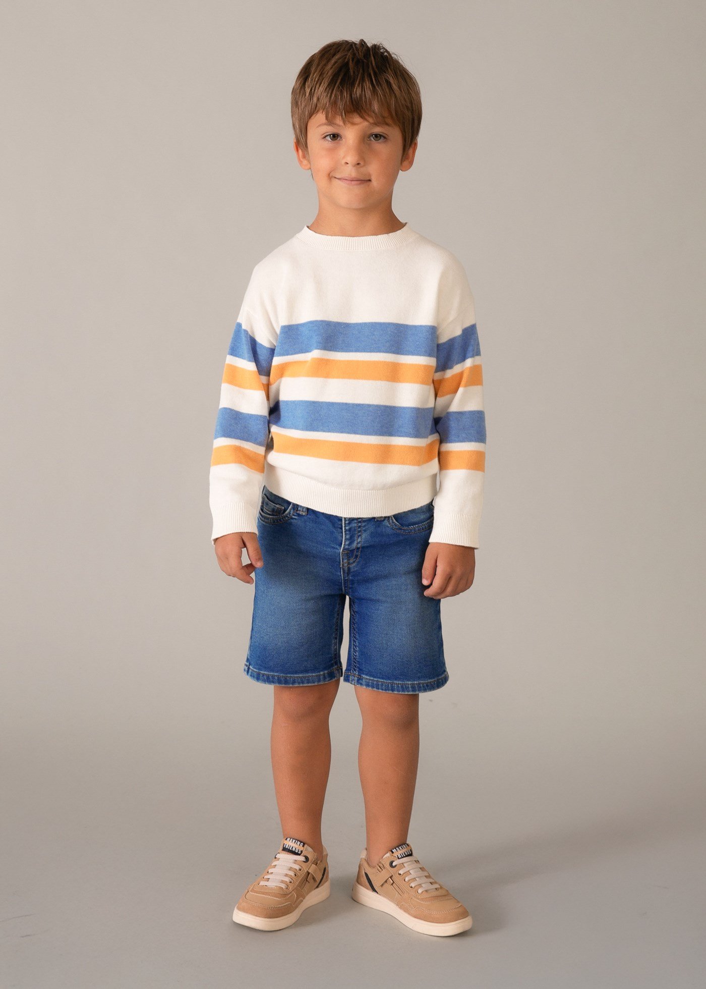 Mayoral Boys' Mercerized Sweater White