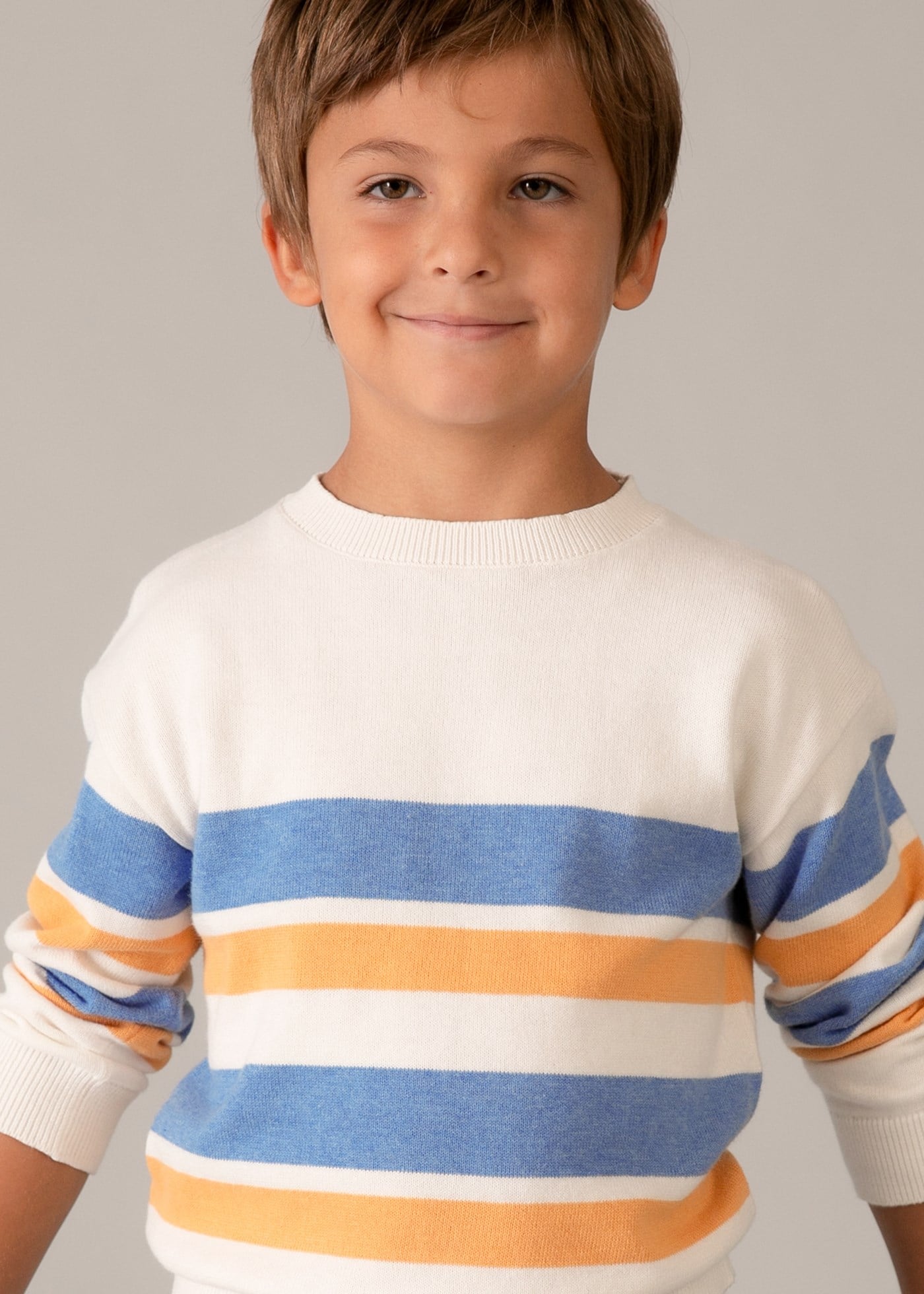 Mayoral Boys' Mercerized Sweater White