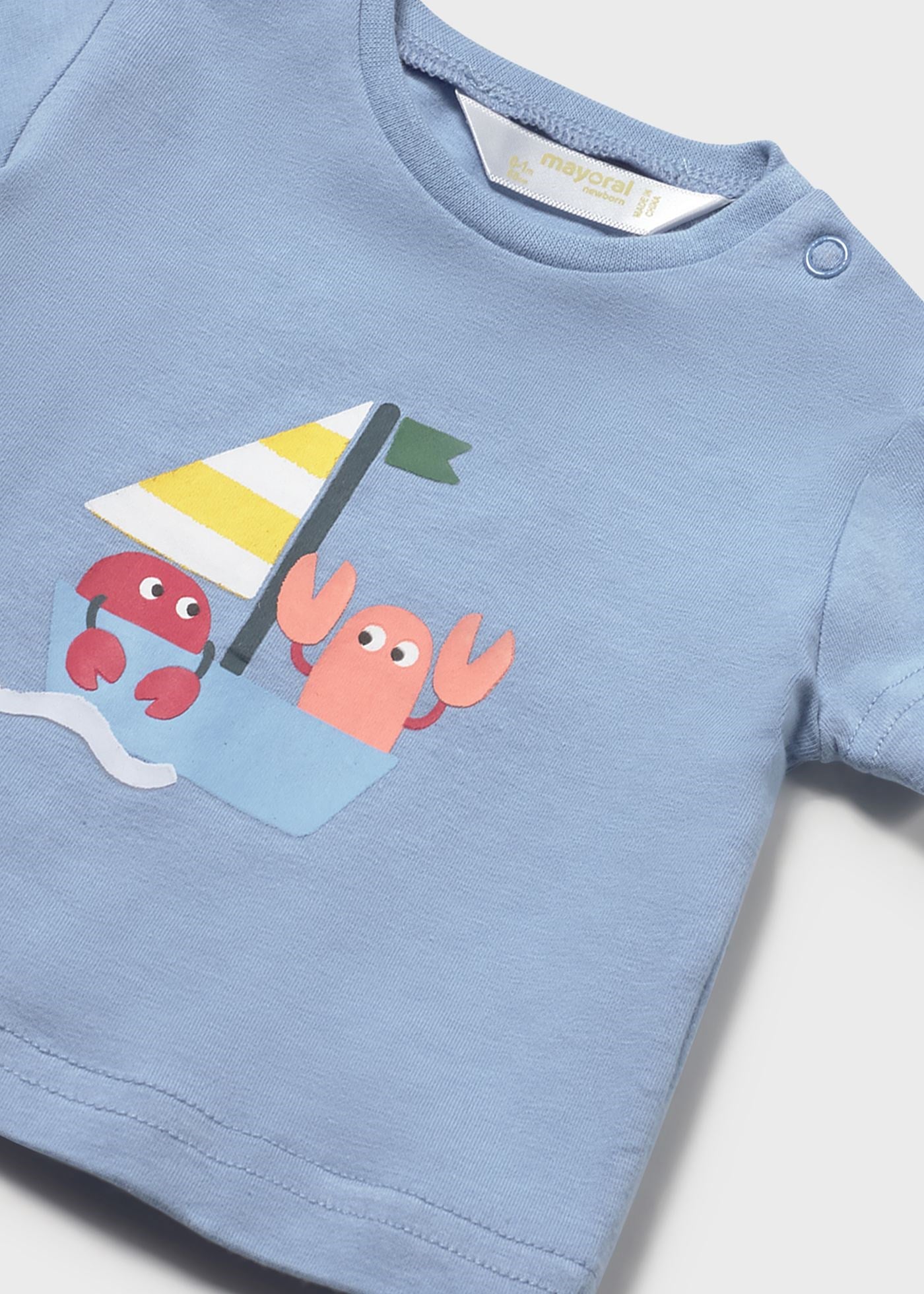 Mayoral Yenidoğan Erkek Bebek Uv Korumalı Mayo Ve Tshırt Sapka Set Mavi