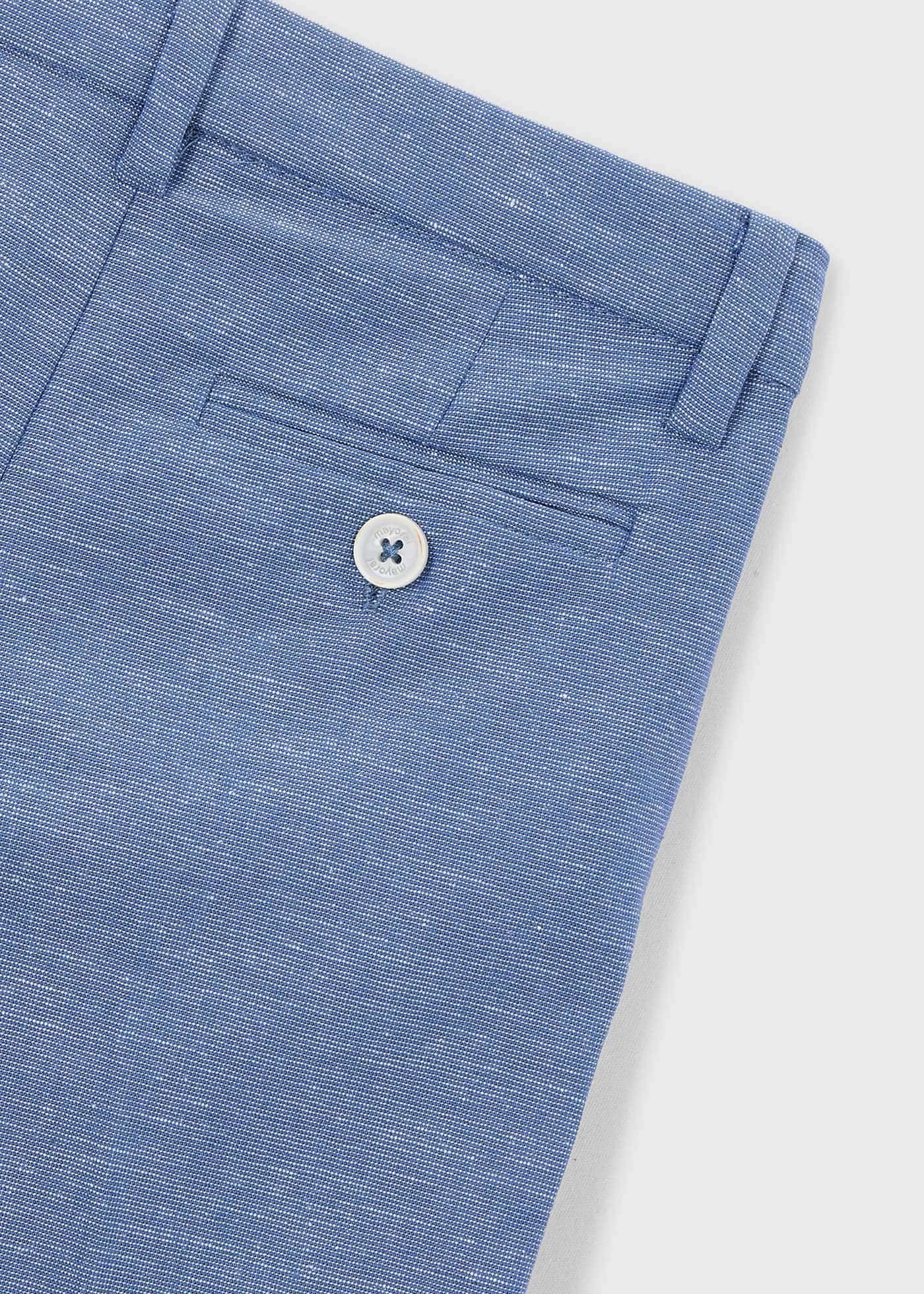 Mayoral Boys' Linen Trousers Blue