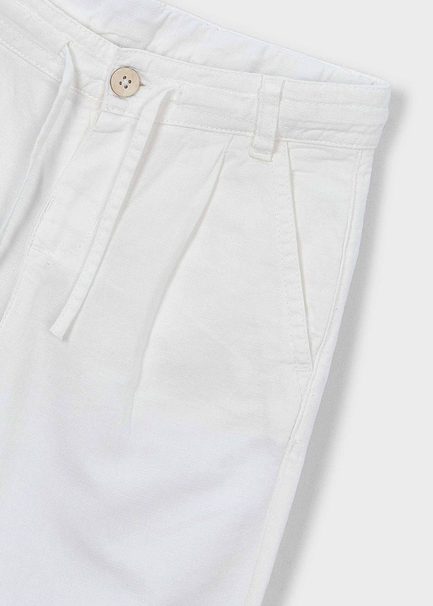 Mayoral Boys' Poplin Trousers White