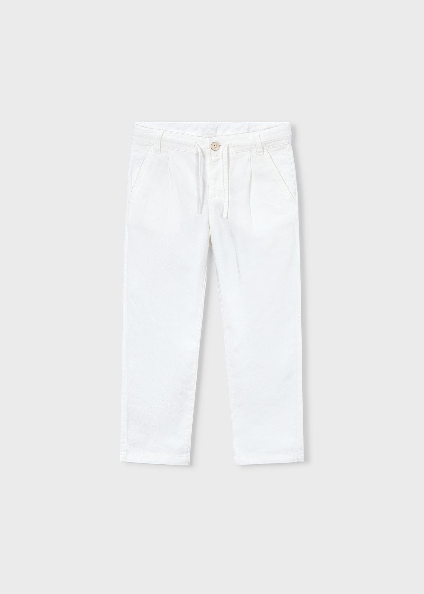 Mayoral Boys' Poplin Trousers White