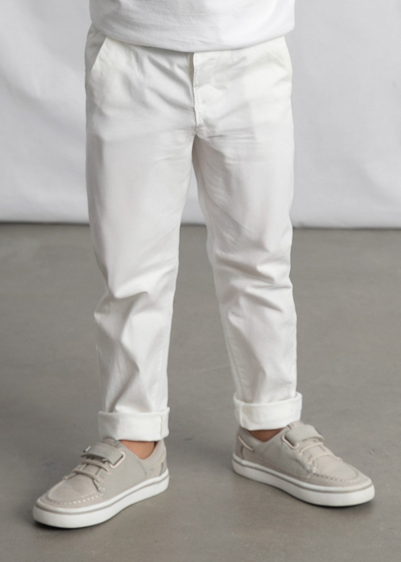 Mayoral Boys' Canvas Trousers White