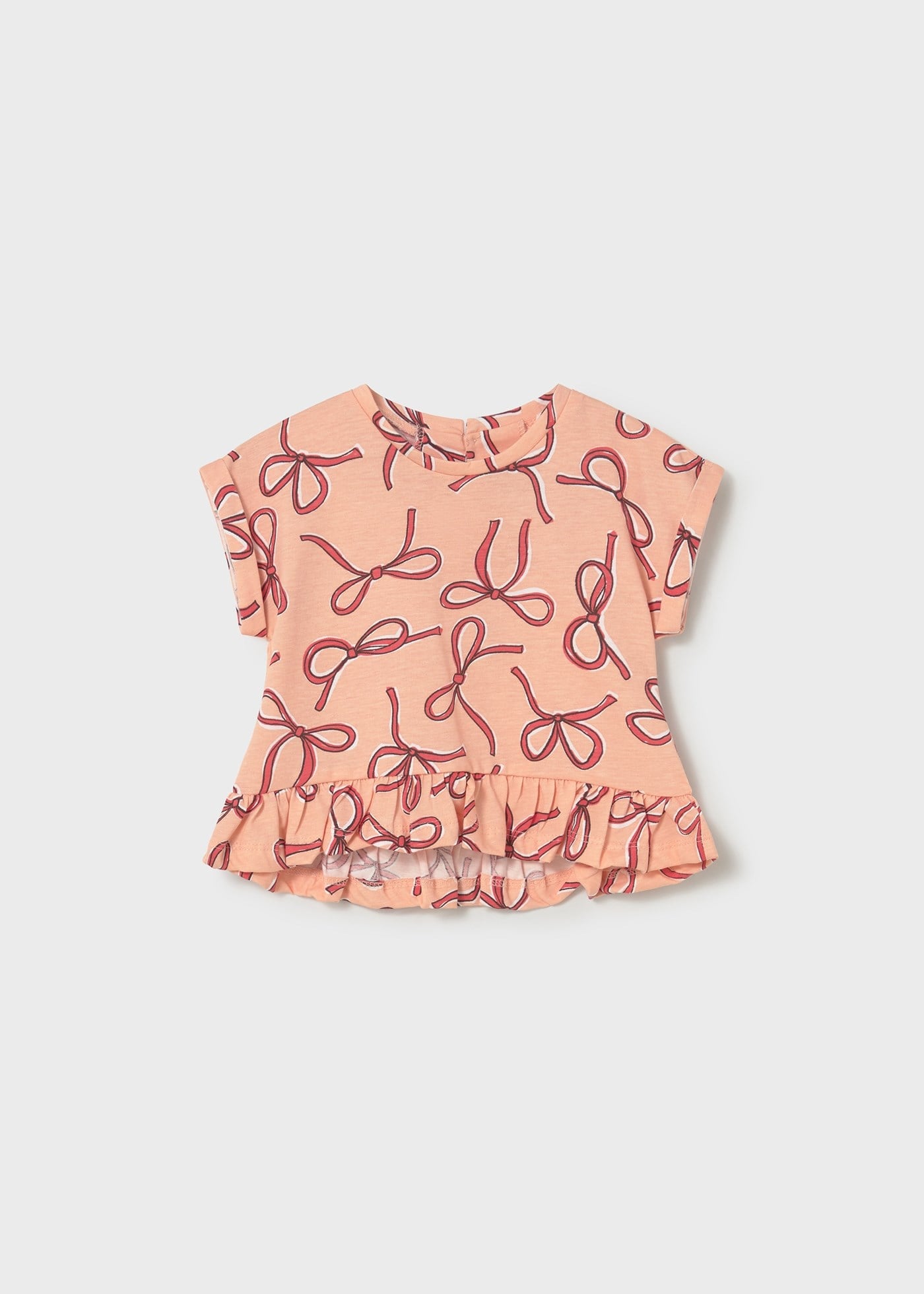 Mayoral Kız Bebek Penye Şort Takım 2 Tshirtlü Pembe