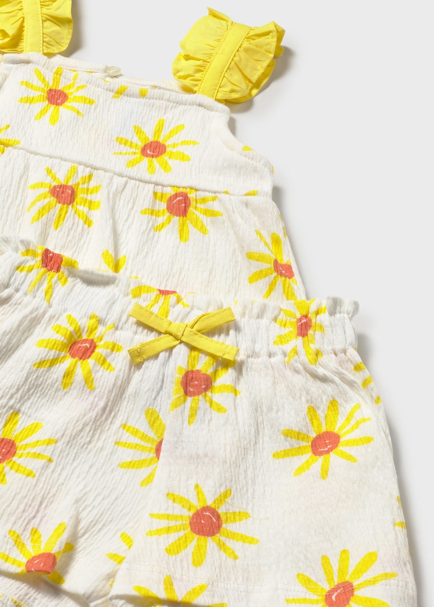 Mayoral Baby Girl Floral Shorts Set Yellow