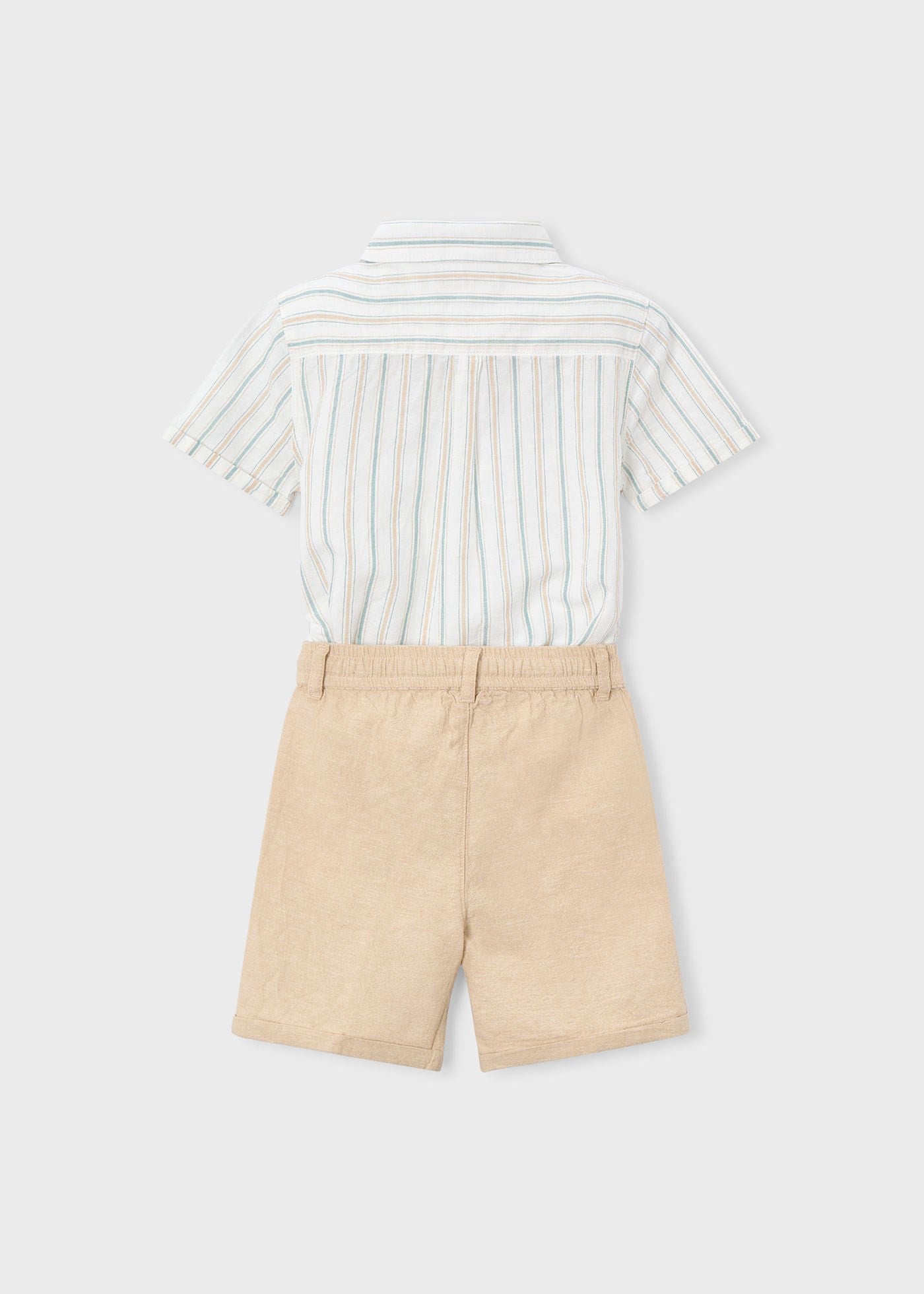 Mayoral Boys' Linen Shorts and Shirt Set, Beige