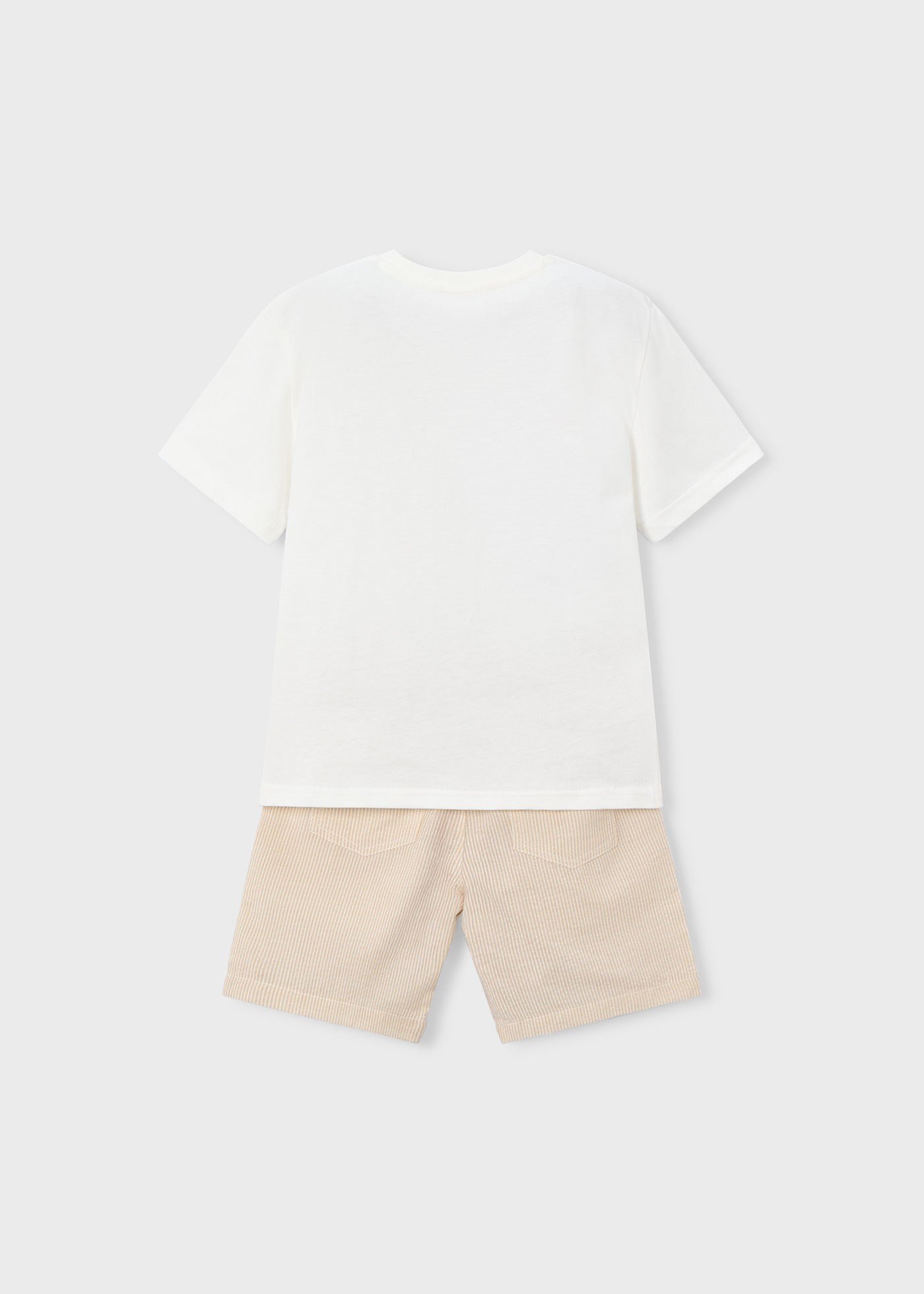 Mayoral Boys' Shorts and T-shirt Set, Cream