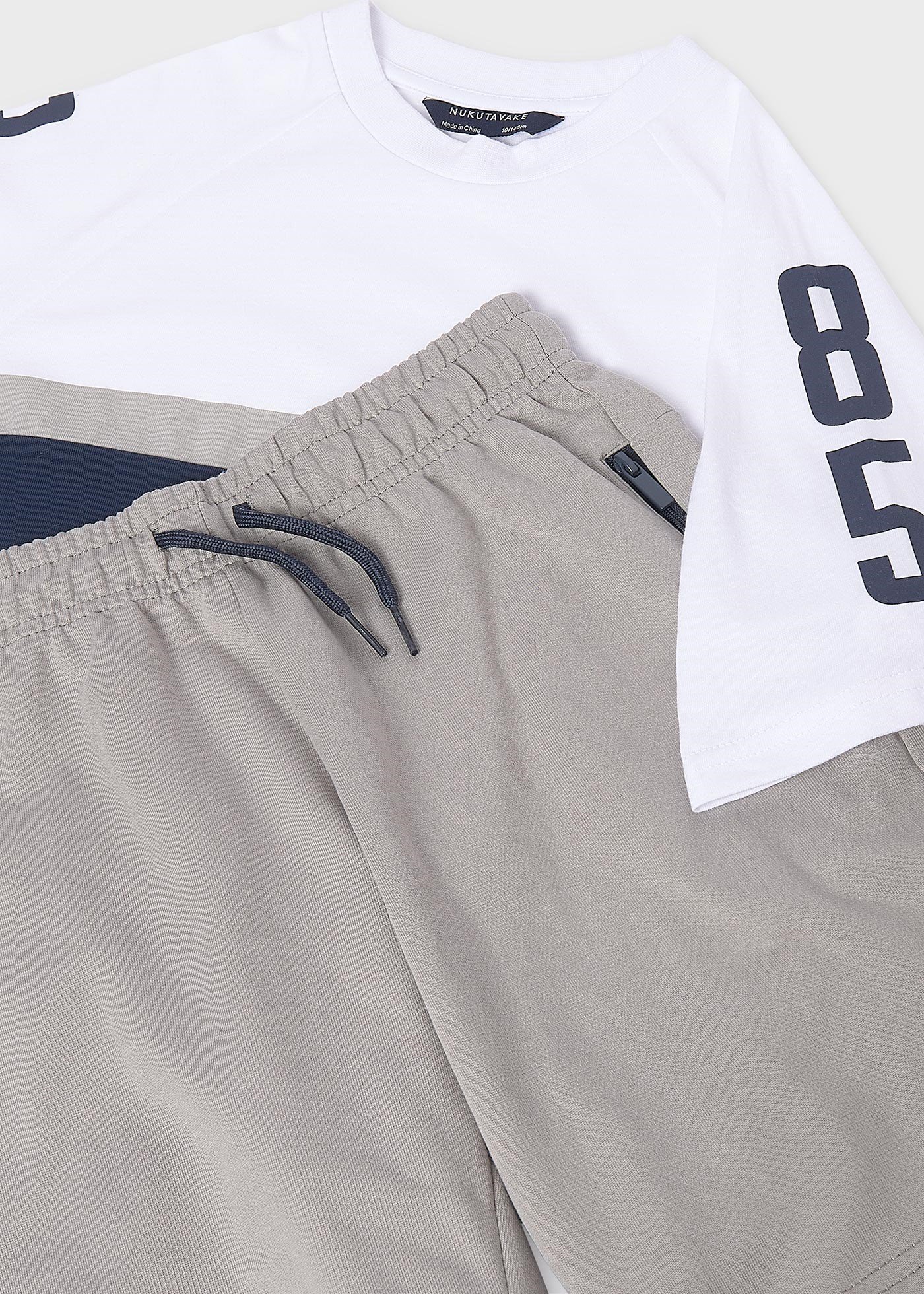 Mayoral Boys' Cotton Shorts and T-shirt Set White