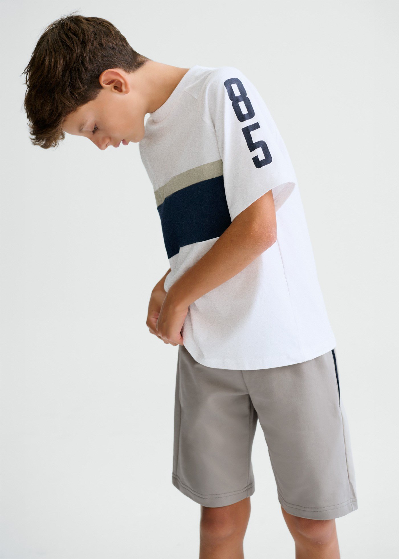 Mayoral Boys' Cotton Shorts and T-shirt Set White