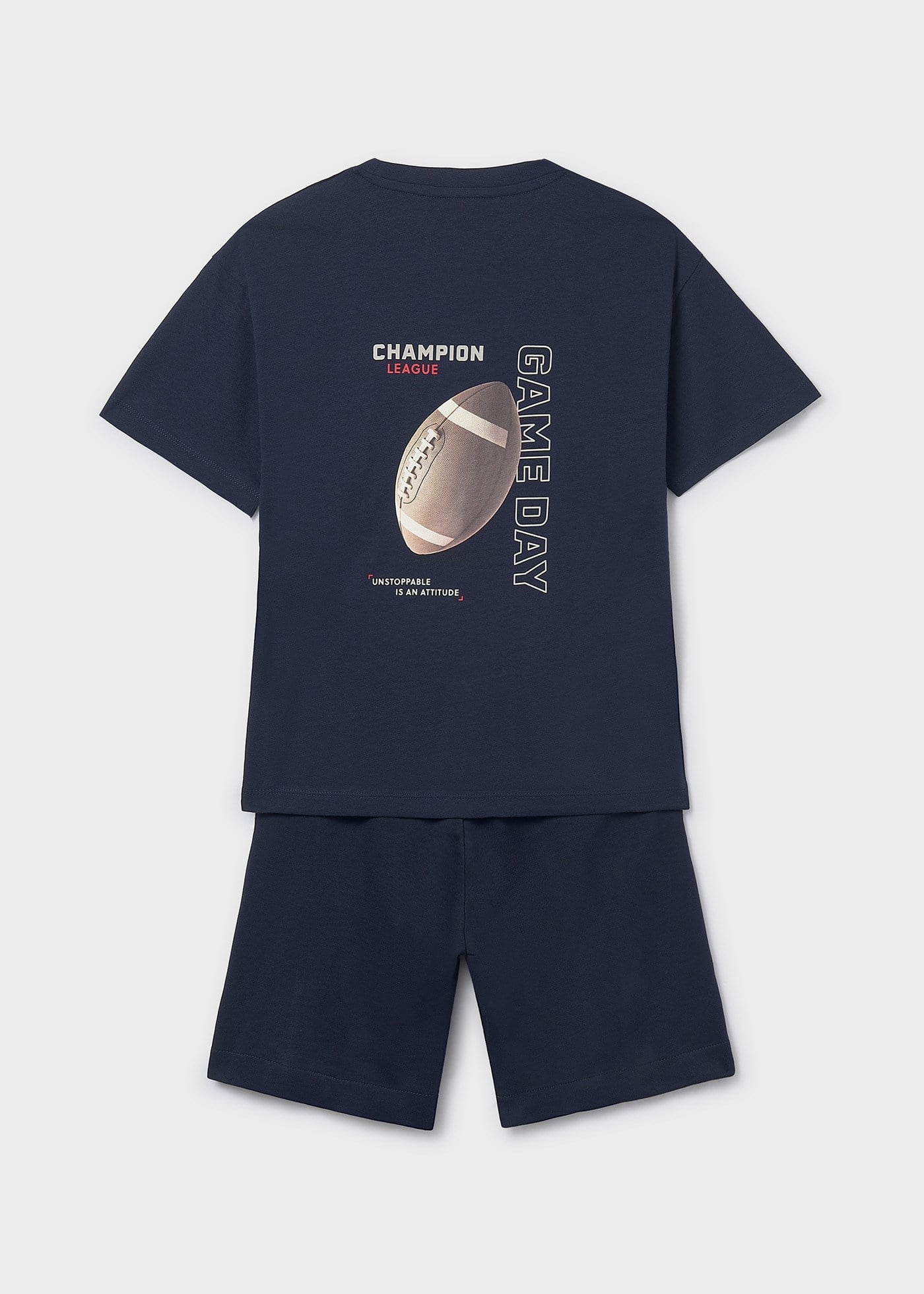Mayoral Boys' Cotton Shorts and T-shirt Set, Navy Blue