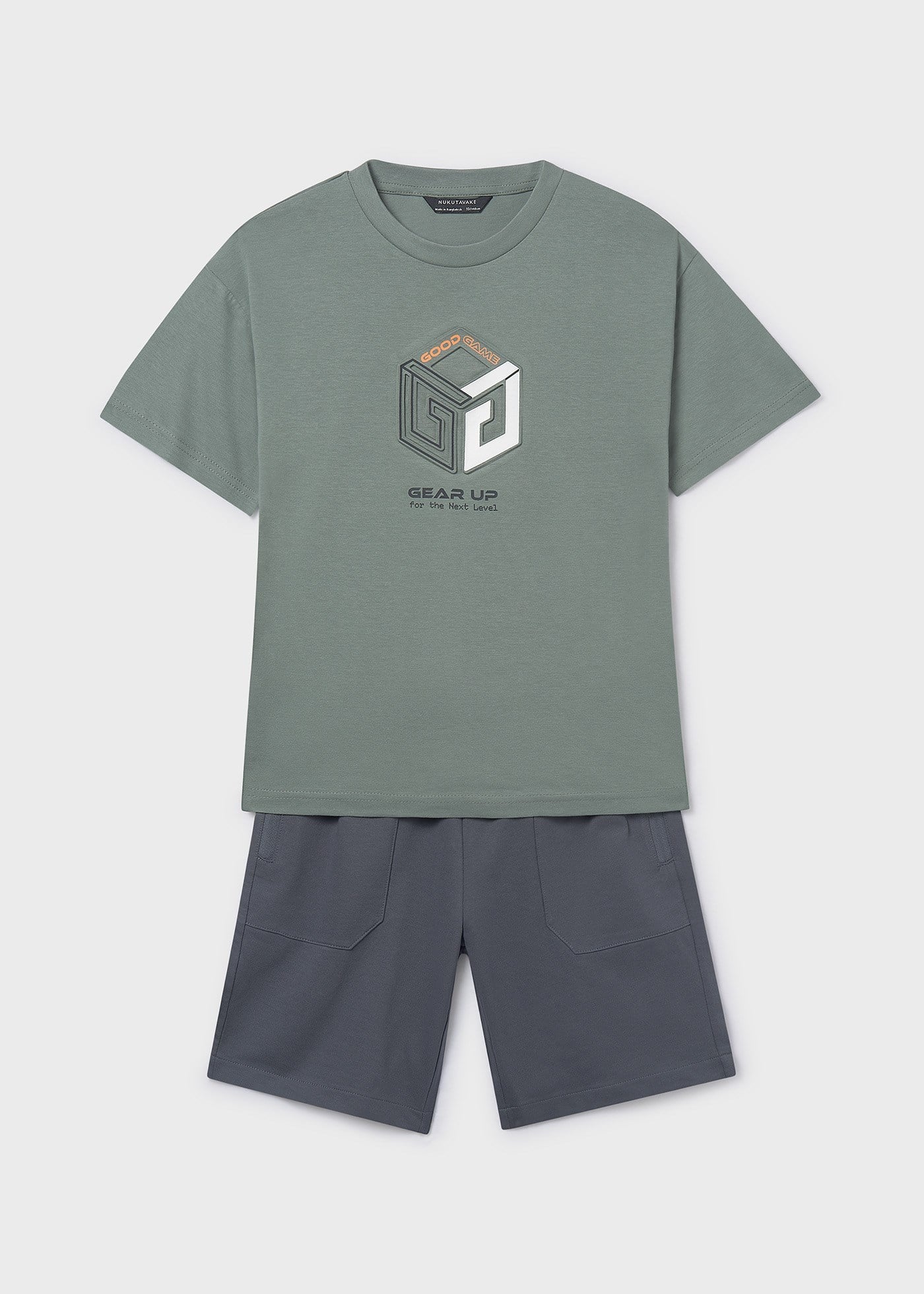 Mayoral Boys' Cotton Shorts and T-shirt Set, Green