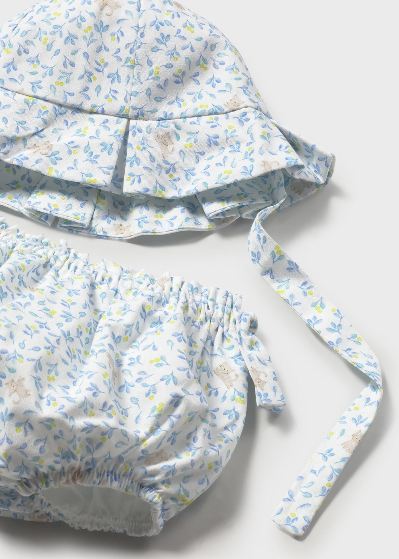 Mayoral Newborn Baby Girl Hat and Outfit Set White