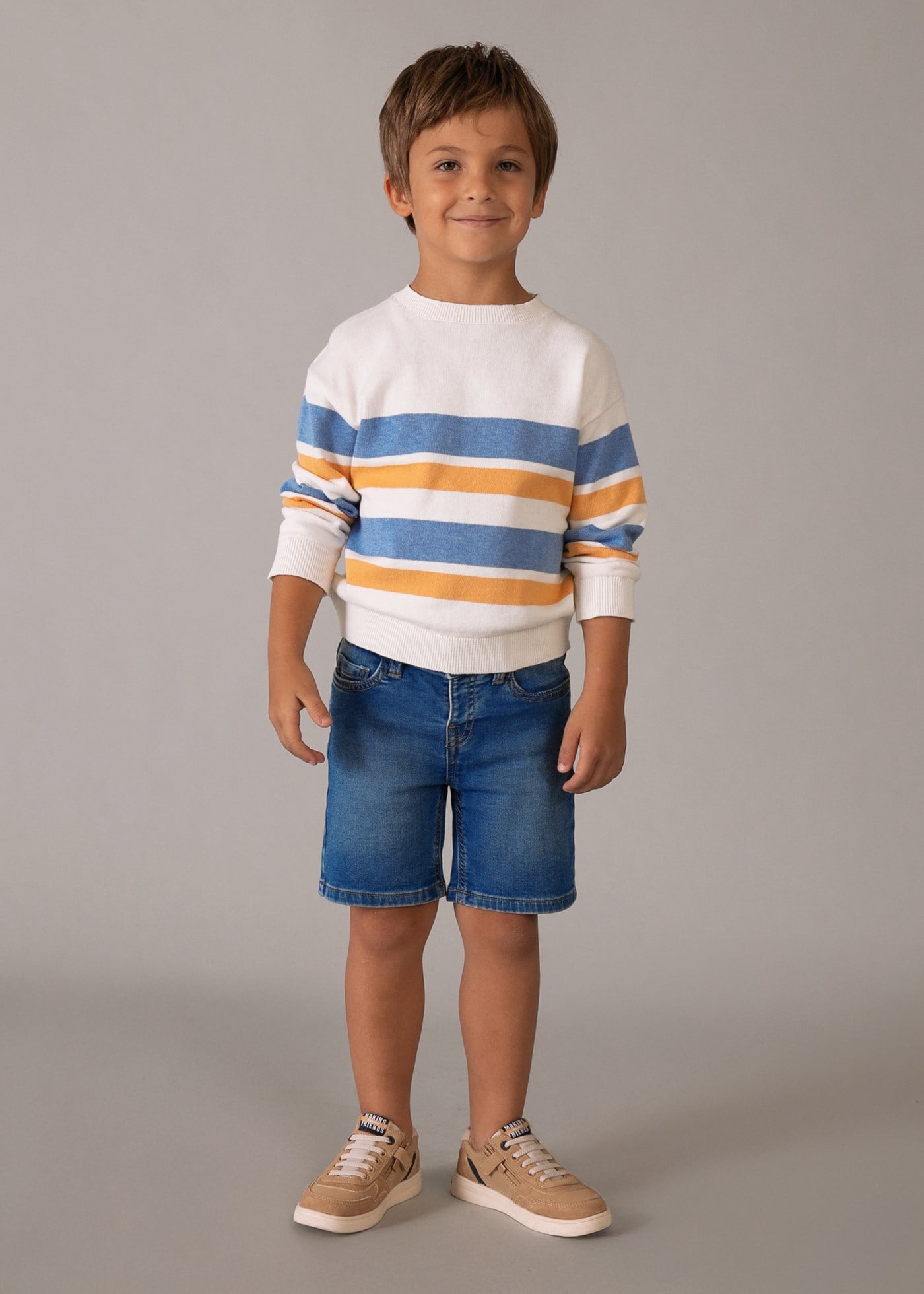 Mayoral Boys' Denim Shorts Blue