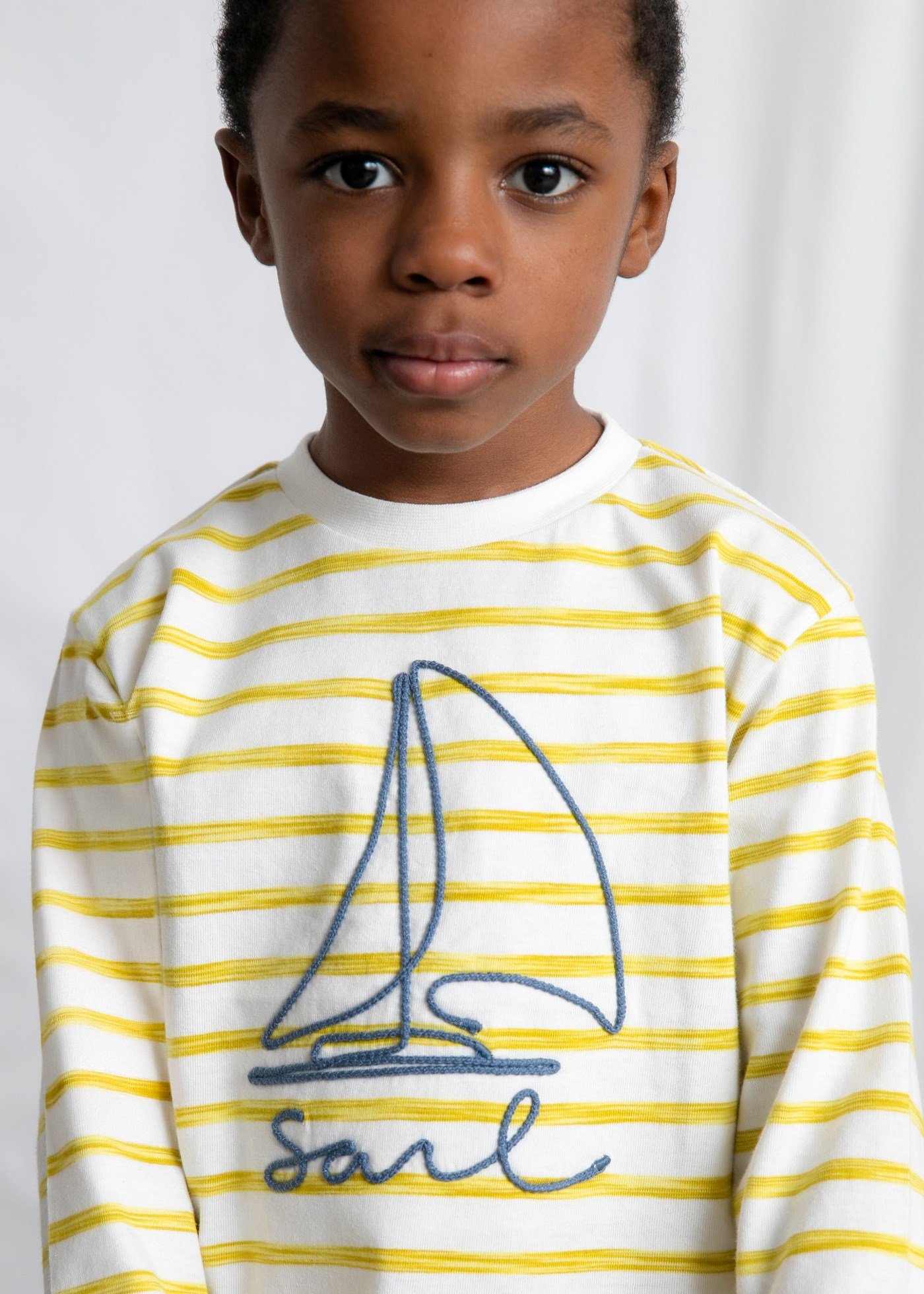 Mayoral Boys' Striped Sweatshirt Yellow
