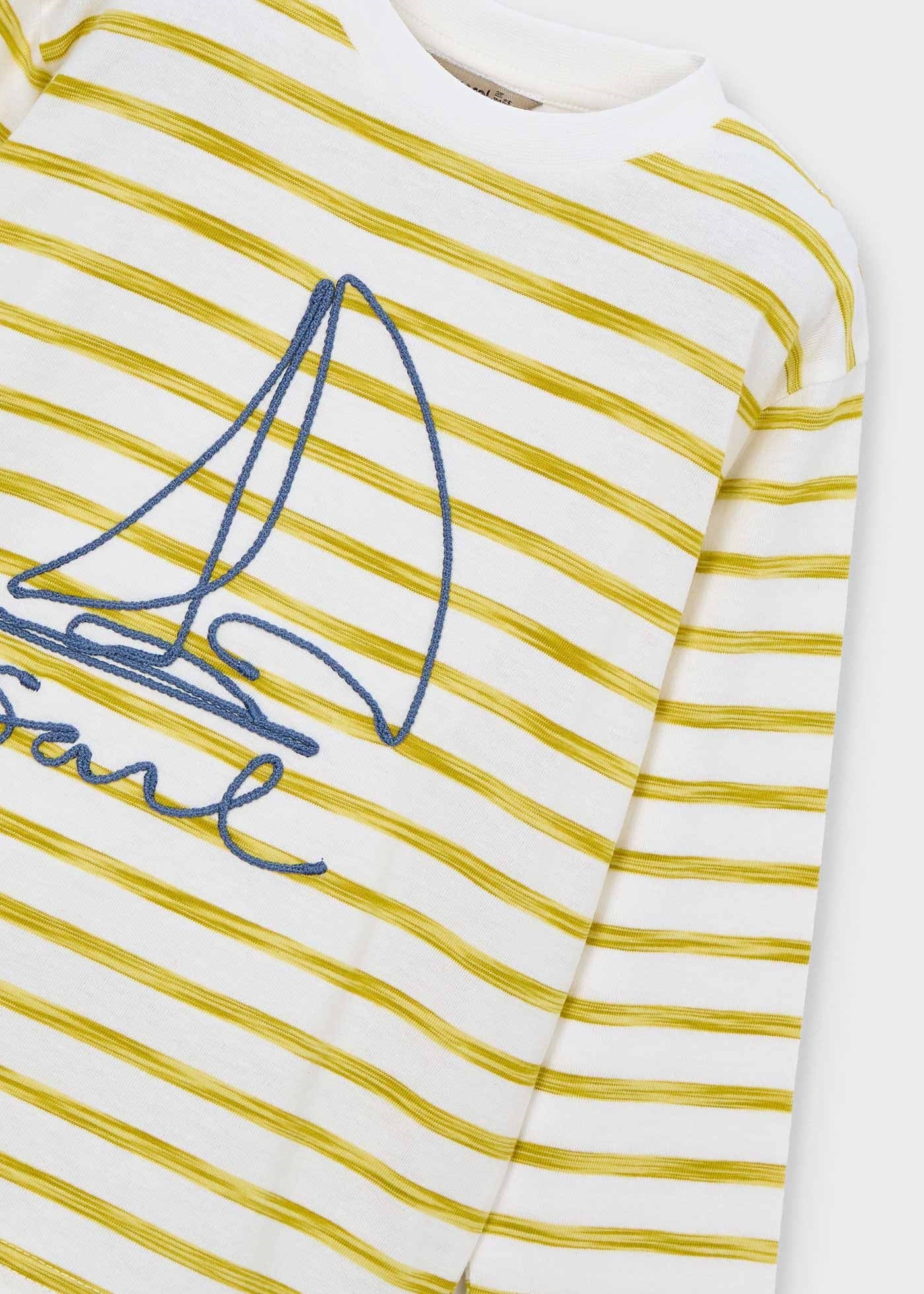 Mayoral Boys' Striped Sweatshirt Yellow