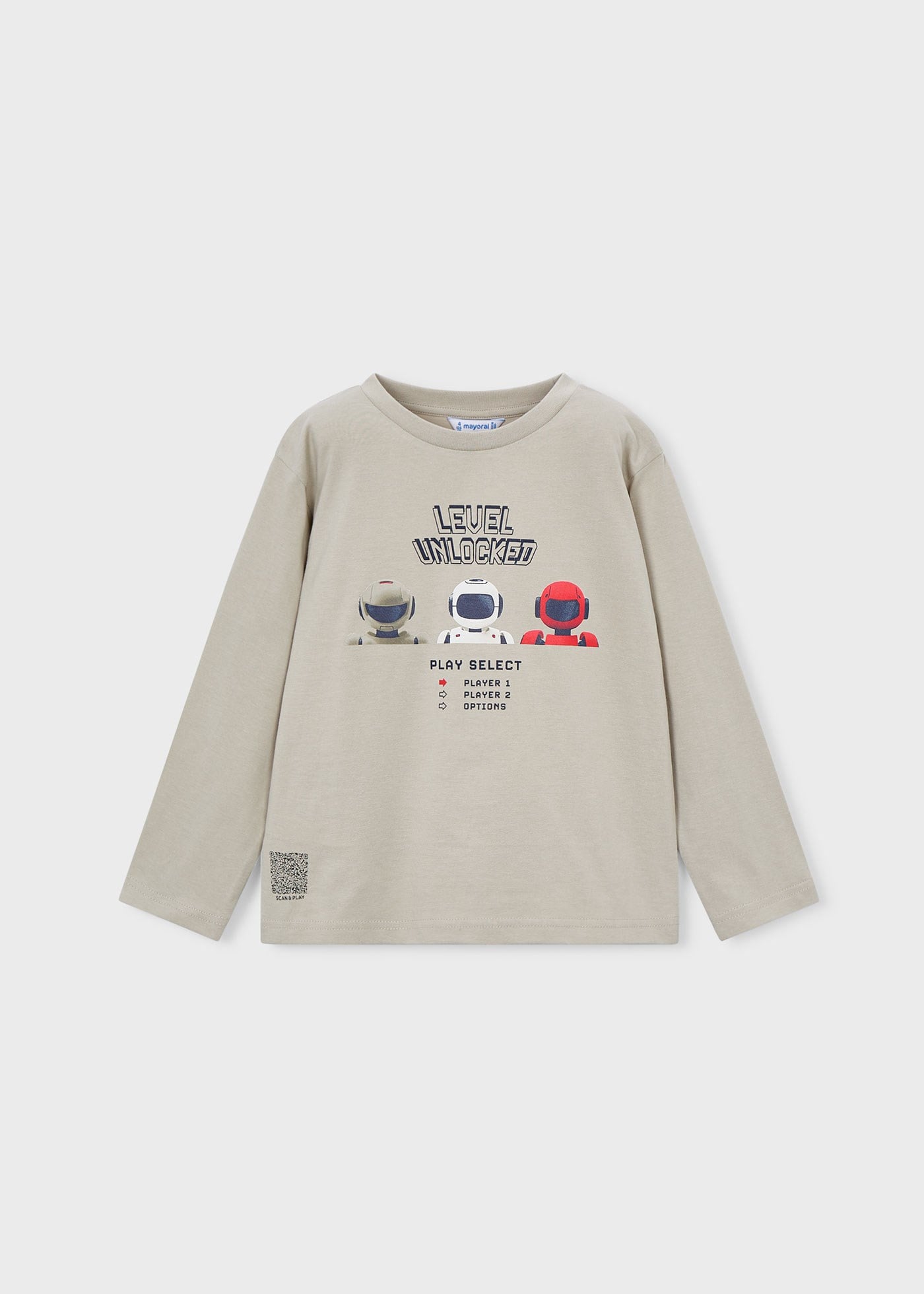 Mayoral Boys' Printed Sweatshirt Beige