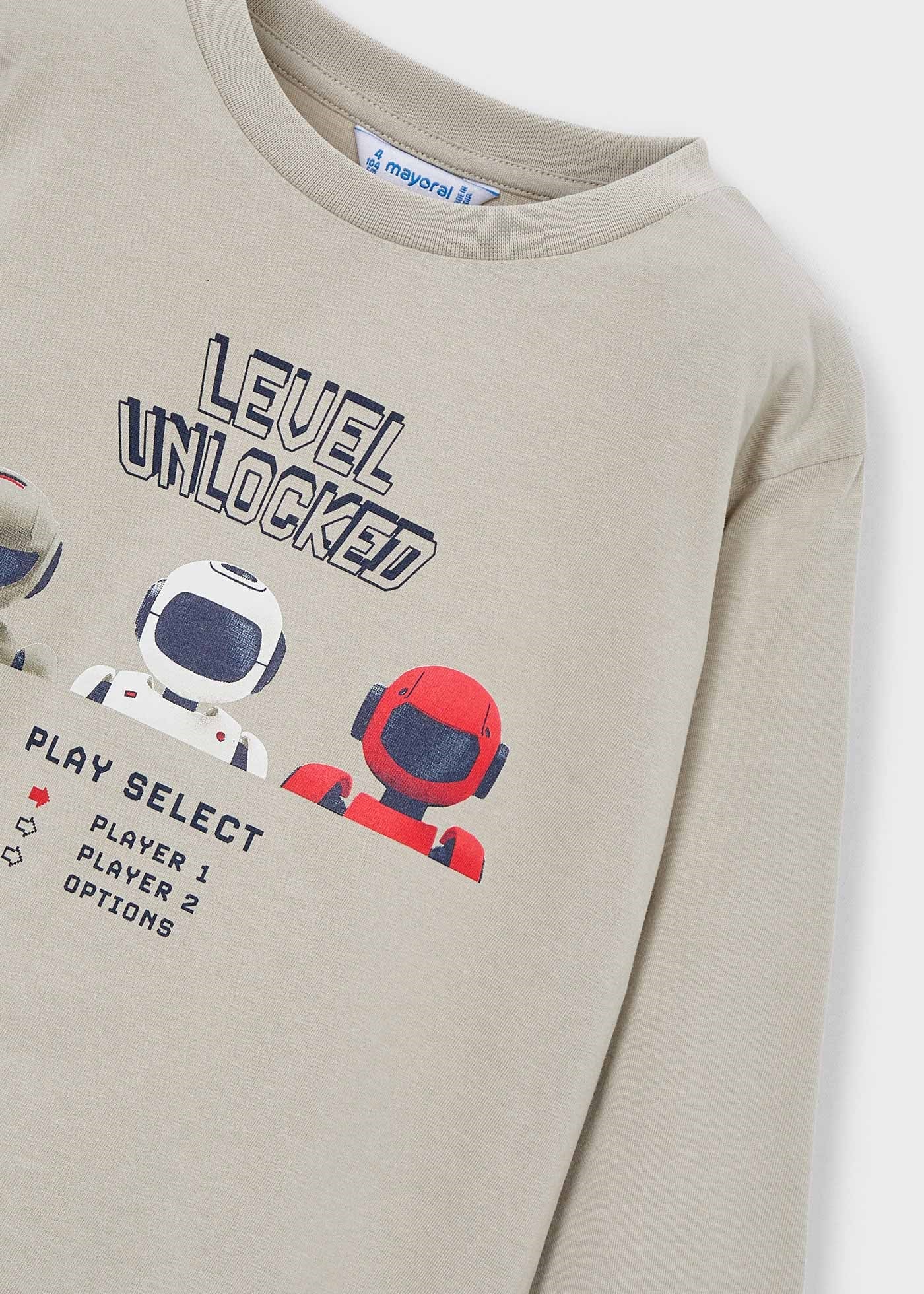 Mayoral Boys' Printed Sweatshirt Beige