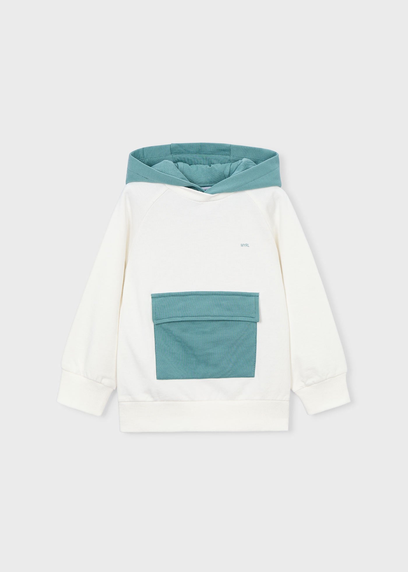 Mayoral Boys' Hooded Two-Thread Sweatshirt Cream