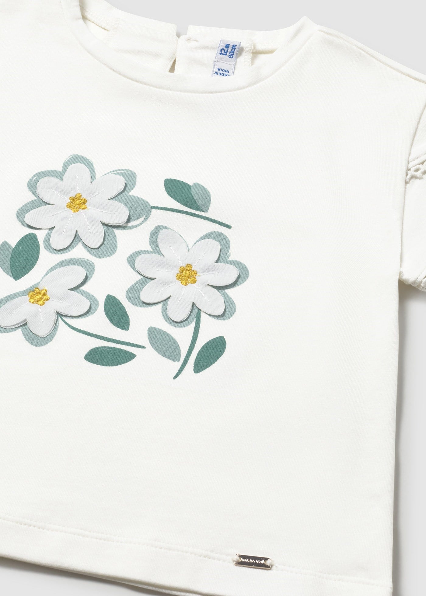 Mayoral Kız Bebek Baskılı Tshirt Krem