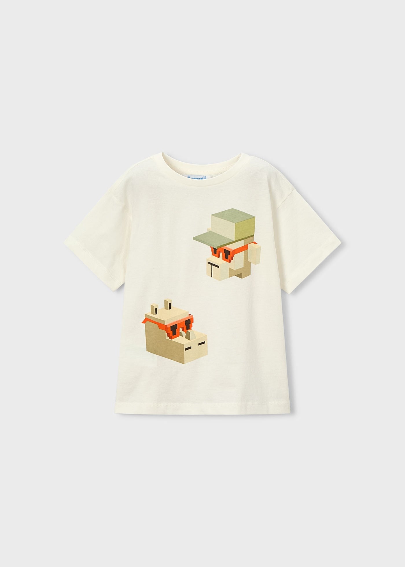 Mayoral Erkek Çocuk Baskılı Tshirt Beyaz