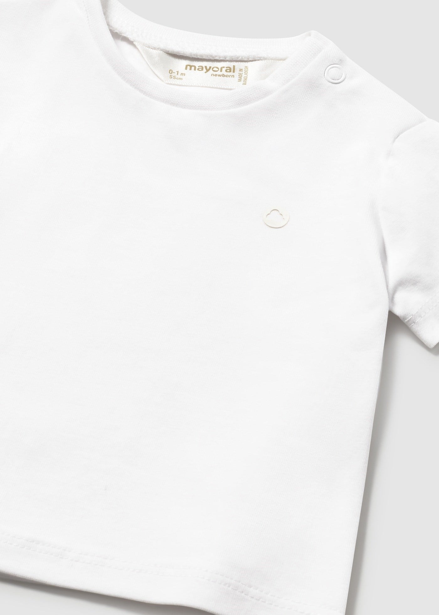 Mayoral Newborn Baby Boy Better Cotton T-shirt White