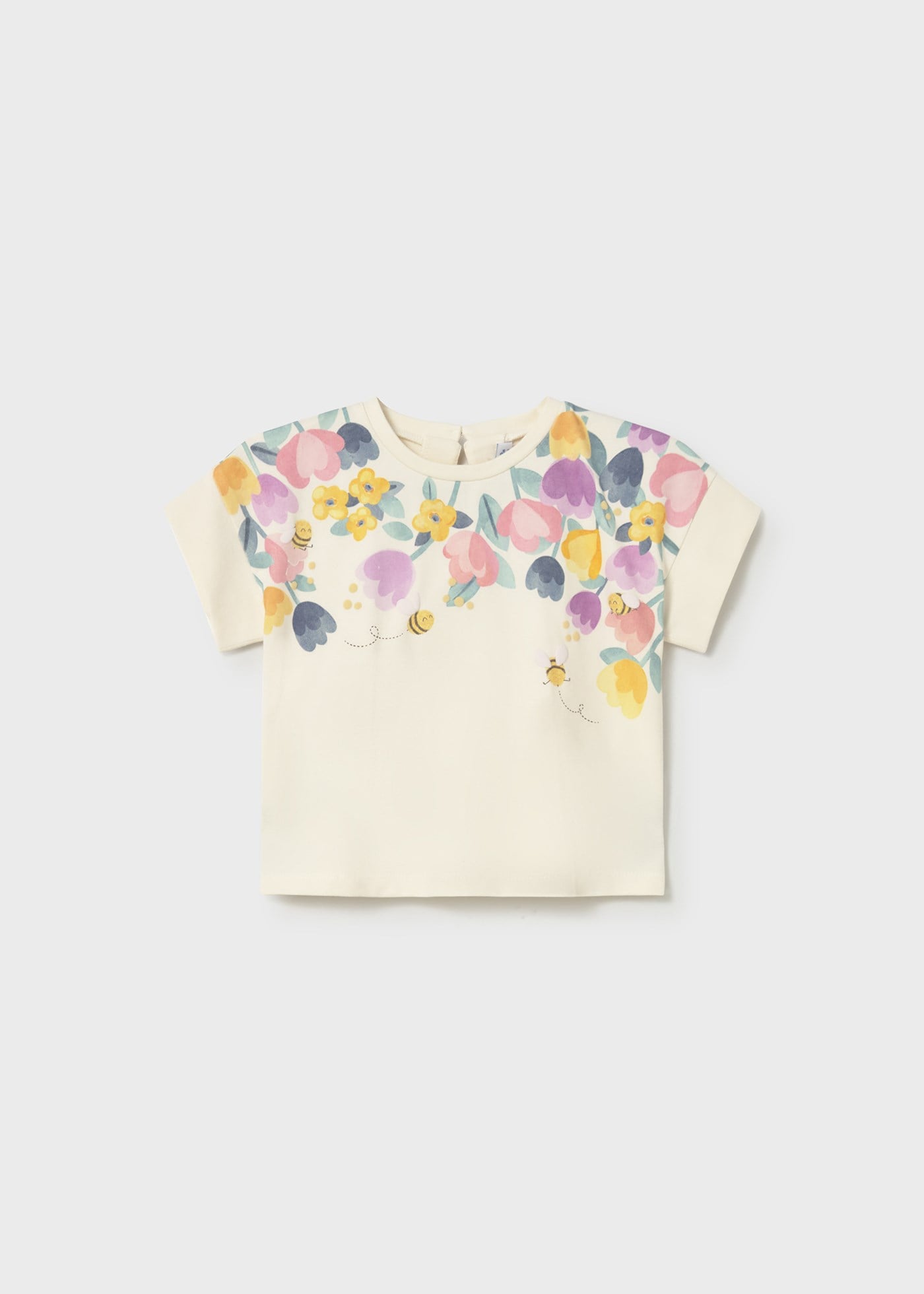 Mayoral Baby Girl Print T-shirt Beige