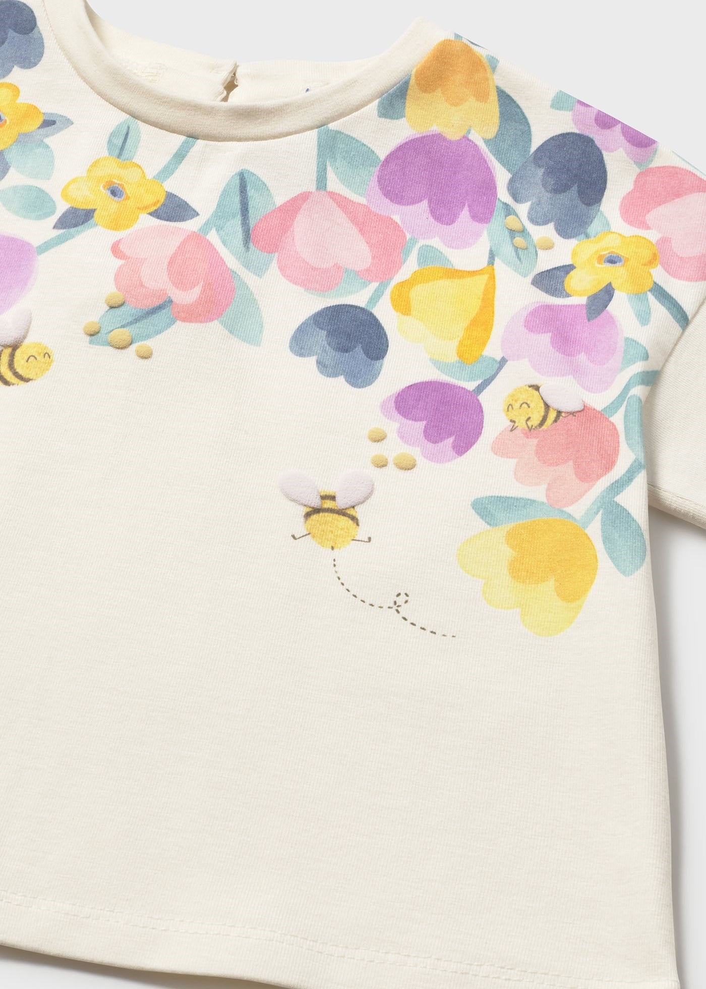 Mayoral Baby Girl Print T-shirt Beige