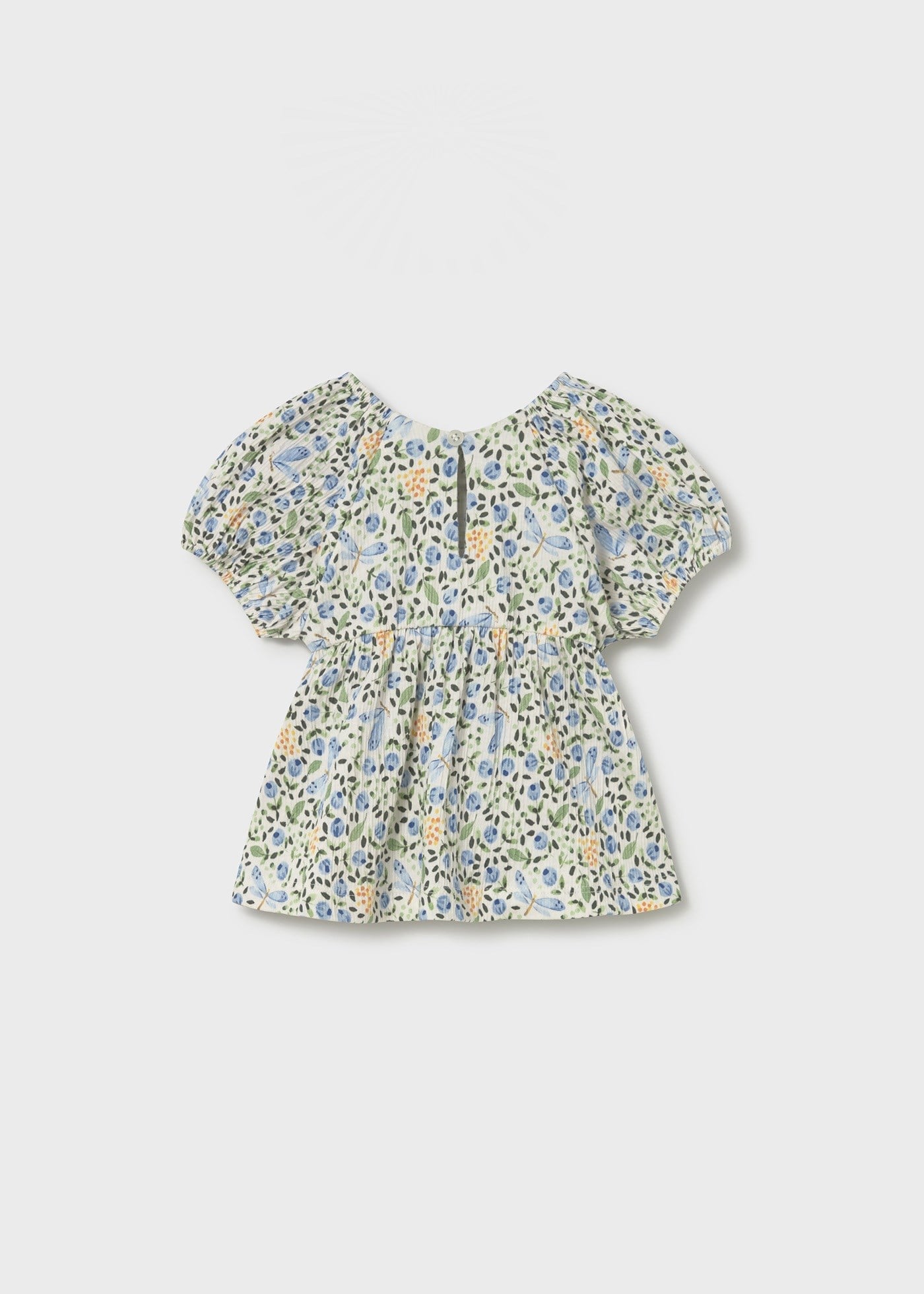Mayoral Baby Girl Floral Blouse Green