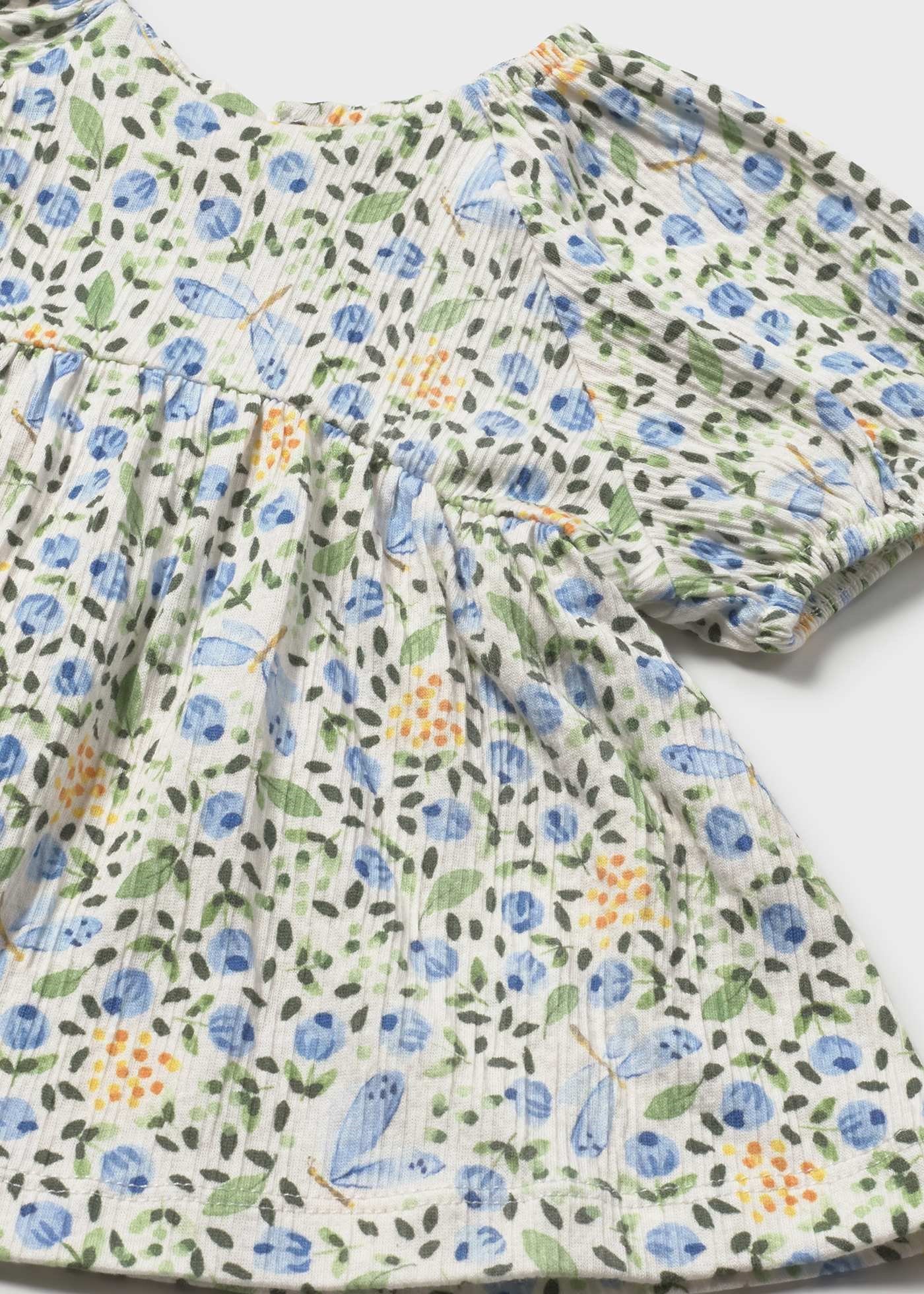 Mayoral Baby Girl Floral Blouse Green
