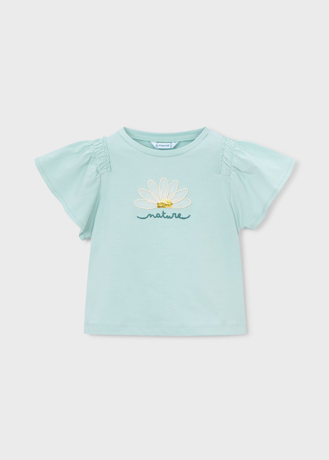 Mayoral Kız Çocuk Papatyalı Tshirt Yeşil
