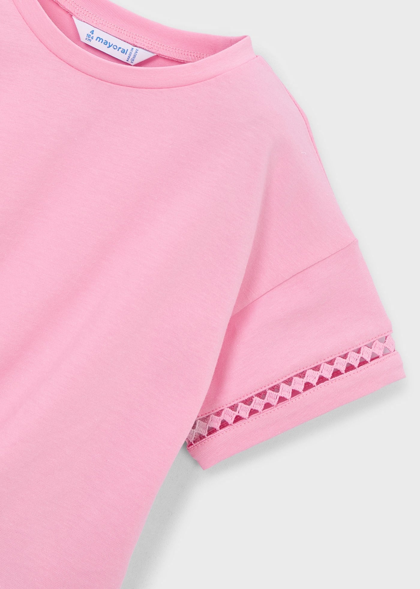 Mayoral Kız Çocuk Önden Bağlamalı Tshirt Pembe