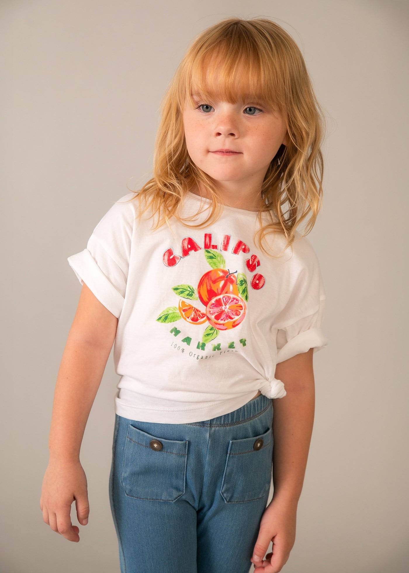 Mayoral Kız Çocuk Oversize Baskılı Tshirt Beyaz