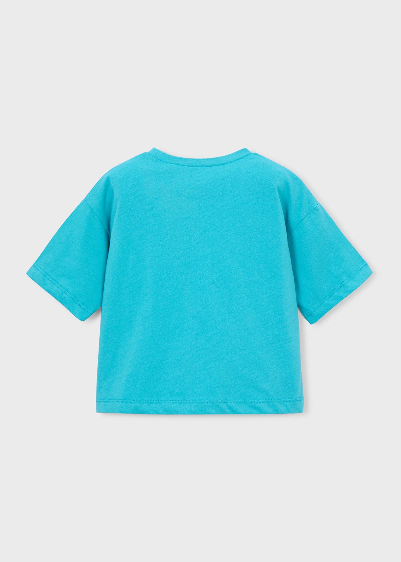 Mayoral Kız Çocuk Oversize Baskılı Tshirt Mavi