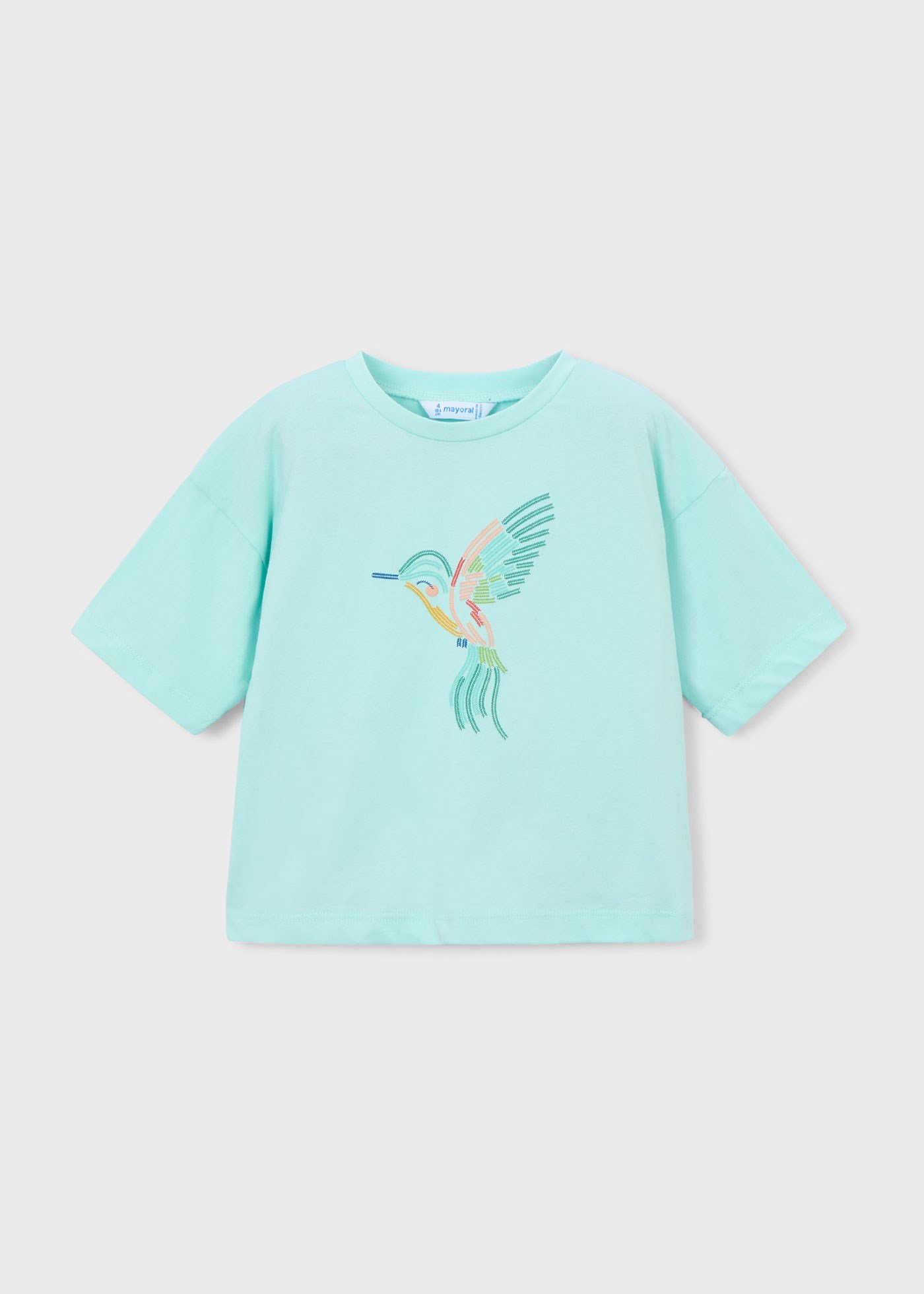 Mayoral Kız Çocuk Oversize Baskılı Tshirt Yeşil