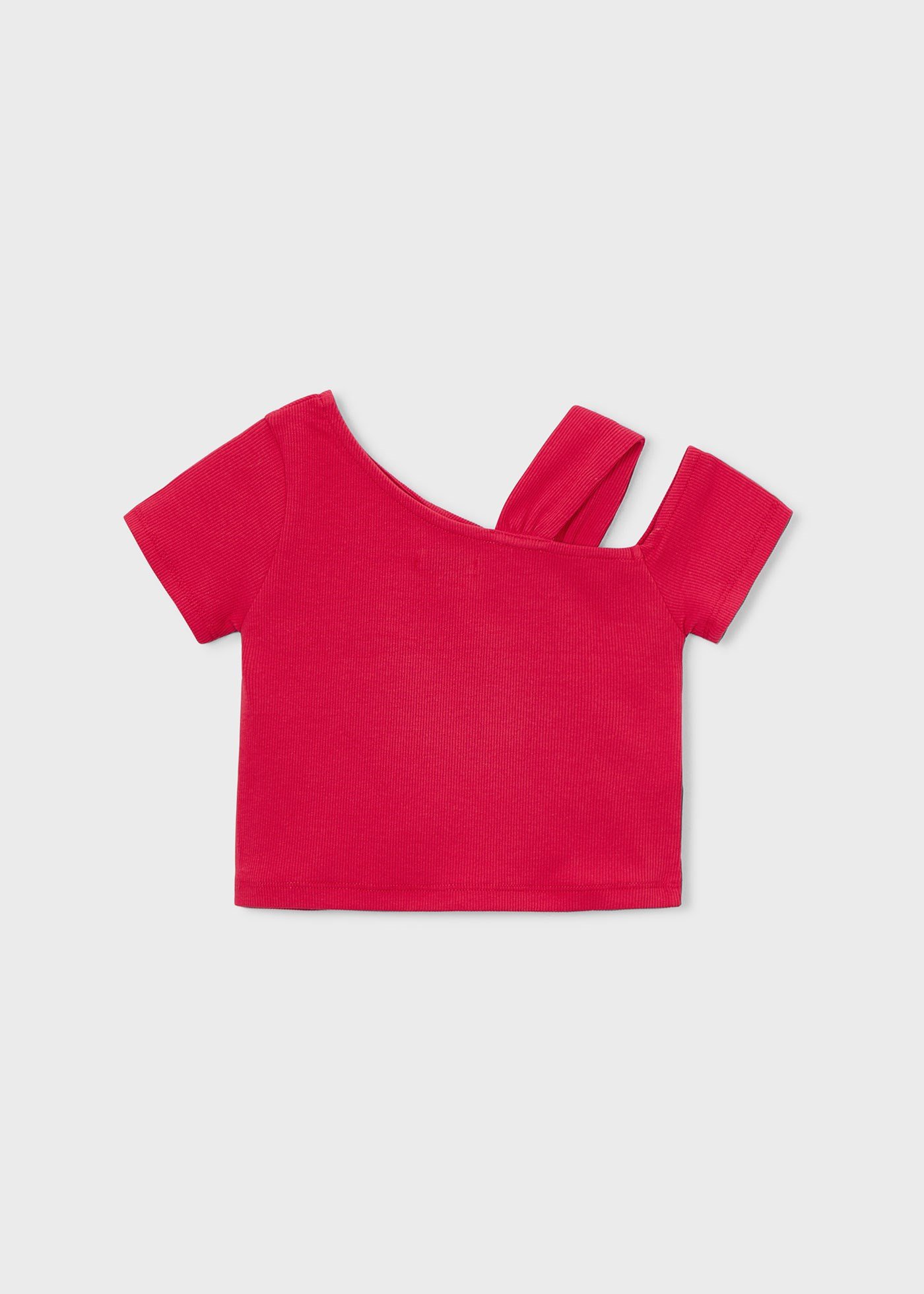Mayoral Kız Çocuk Omuz Detaylı Tshirt Kırmızı