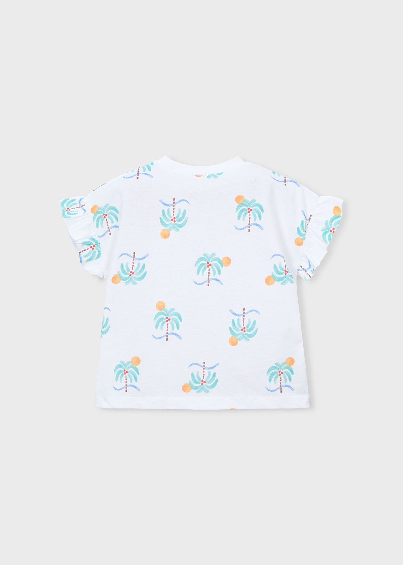 Mayoral Kız Çocuk Baskılı Tshirt Beyaz